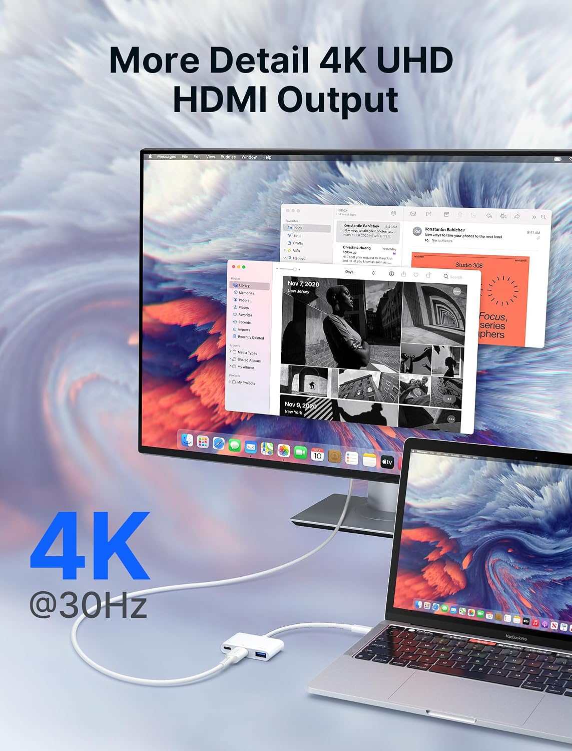 Thumbnail 3 de JSAUX Adaptateur USB C vers HDMI 100W