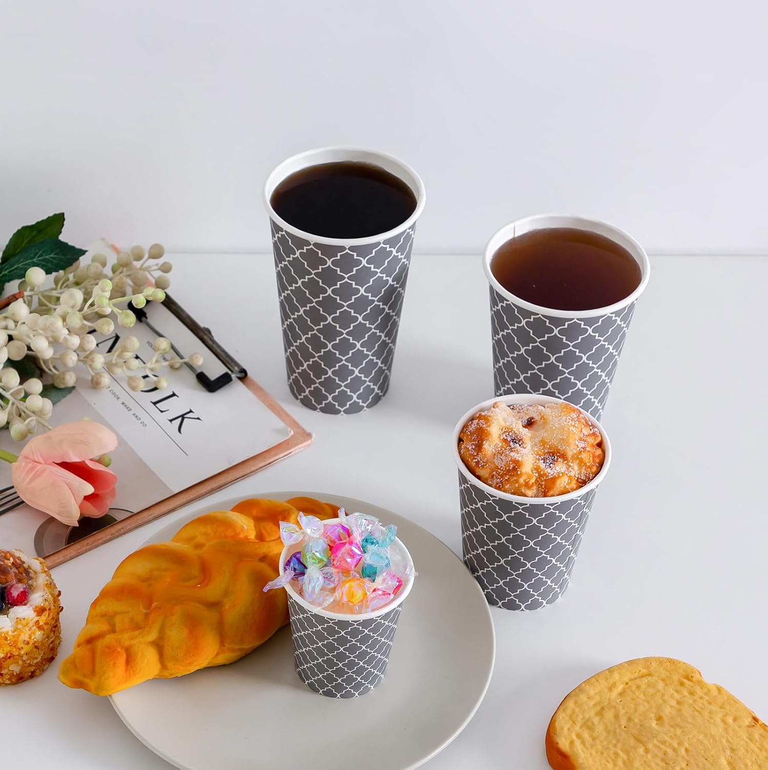 Detalle 2 de Lamosi Coffee Cups 12 oz disposable paper cups