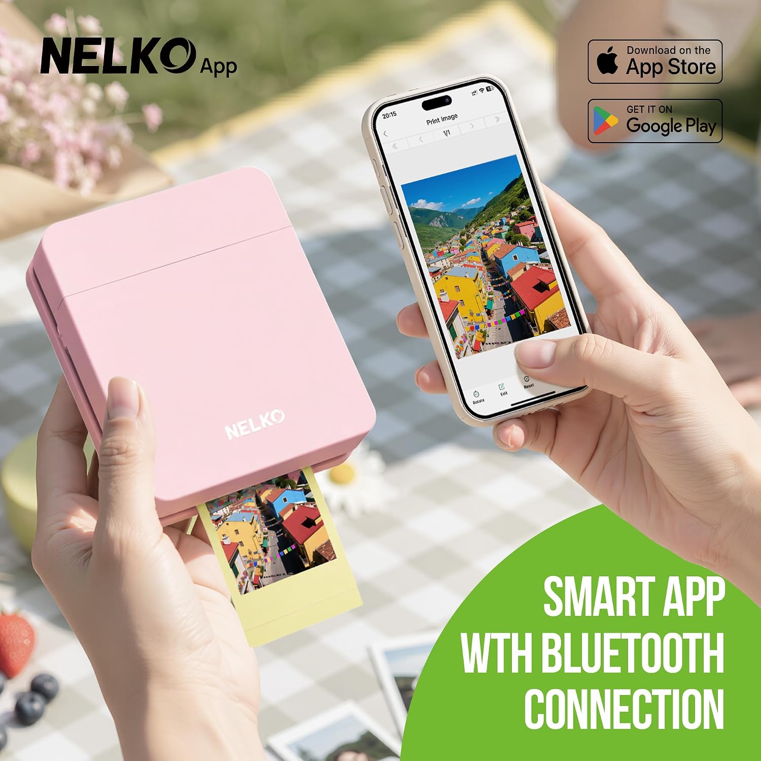 Thumbnail 1 de Nelko PP01 Photo Printer, 2x3 Bluetooth Sticker Printer, Pink