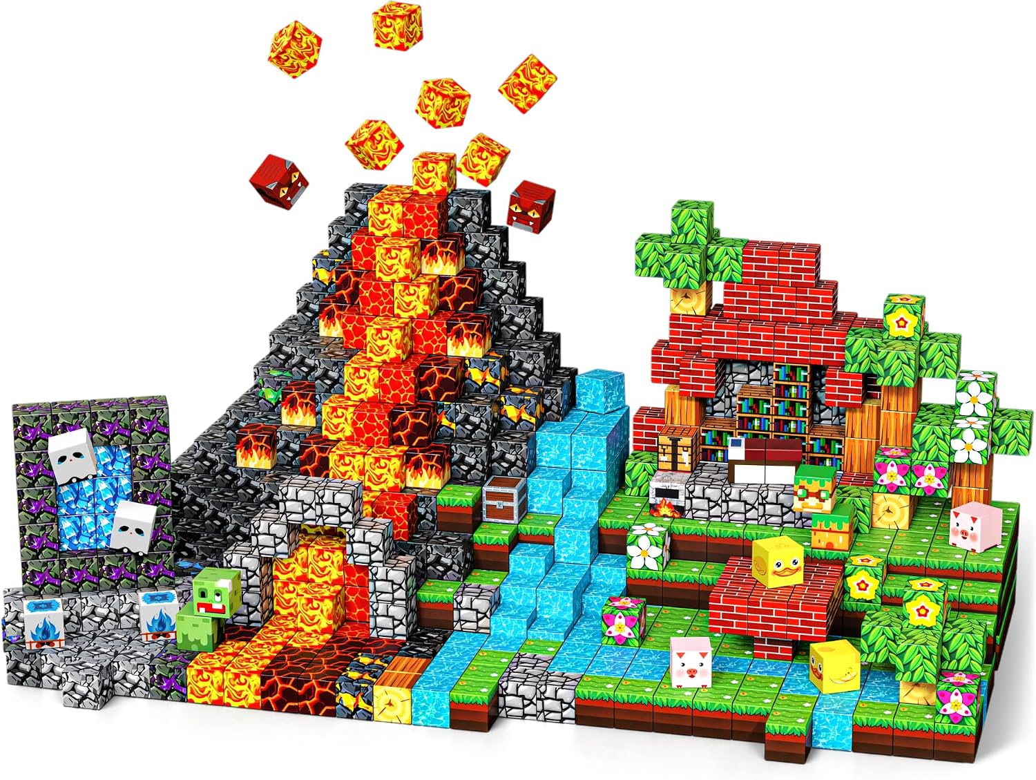 Detalle de EWED 200PCS Magnetic Blocks: STEM Building Tiles for Creative Play
