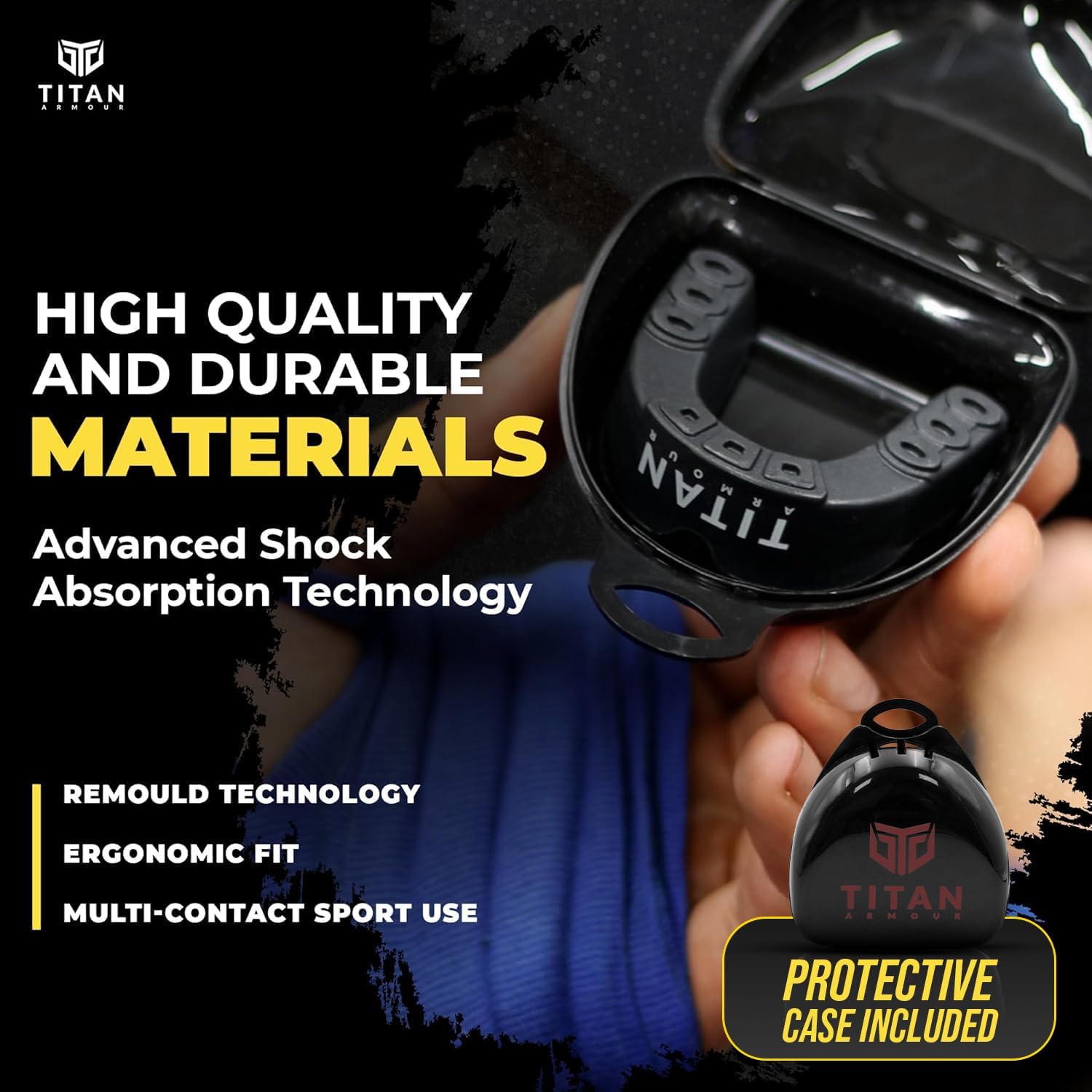 Thumbnail 3 de Titan Armour Gum Shield with Dual-Layer Tech