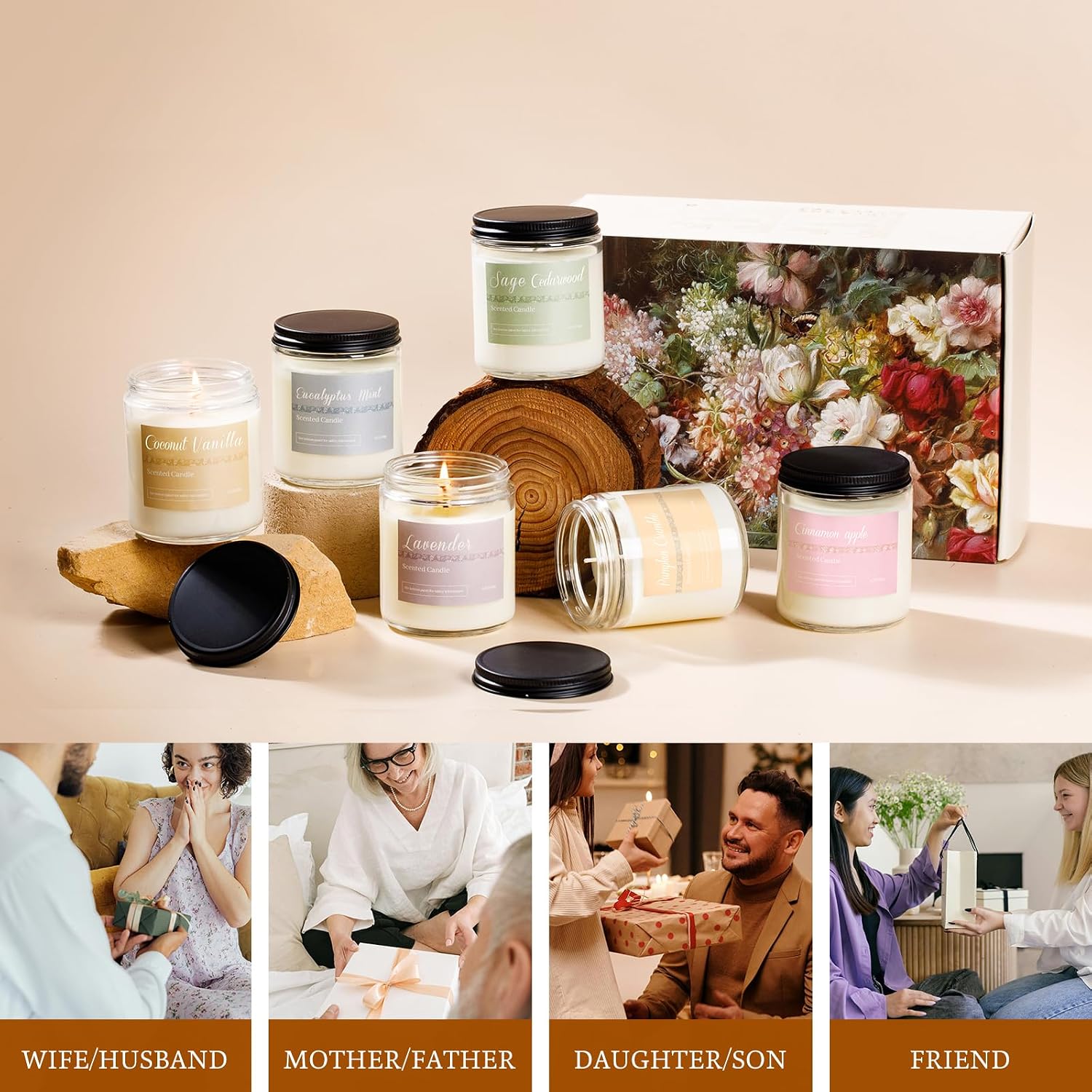 Thumbnail 6 de PELN MD- Ca01025US Scented Soy Candle Gift Set, 6 Scents, 42 oz