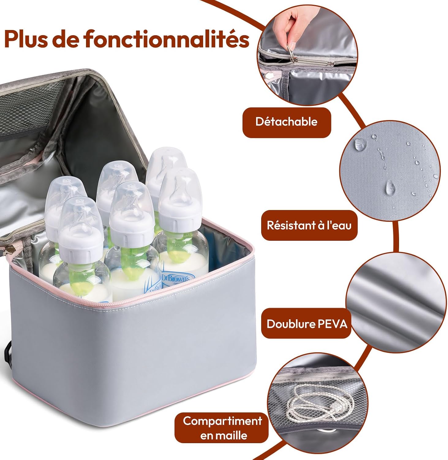 Detalle 2 de NCVI Sac isotherme pour biberon 6 biberons