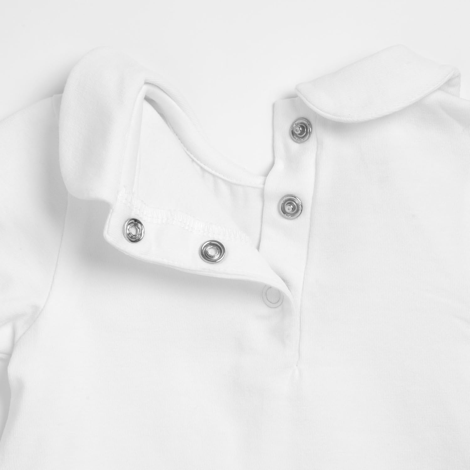 Detalle 2 de Chicco Salopette Neonato e Neonata: completo cotone con body e colletto, Made in Italy