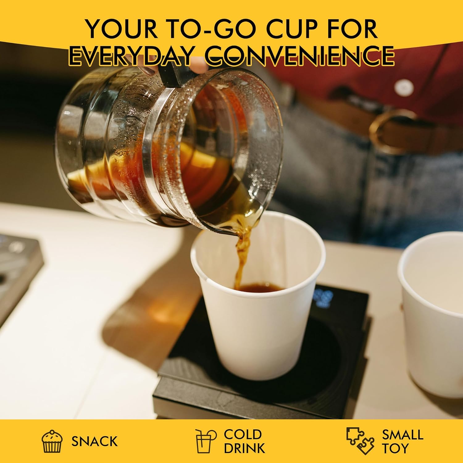 Thumbnail 4 de RACETOP 12 oz Disposable Coffee Cups 100 Pack