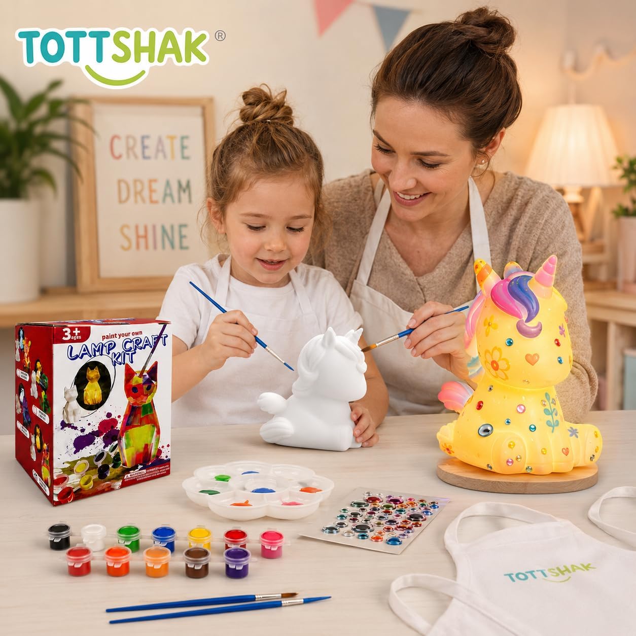 Thumbnail 6 de Paint Your Own Unicorn Lamp Kit – A Creative Glow-Up for Kids
