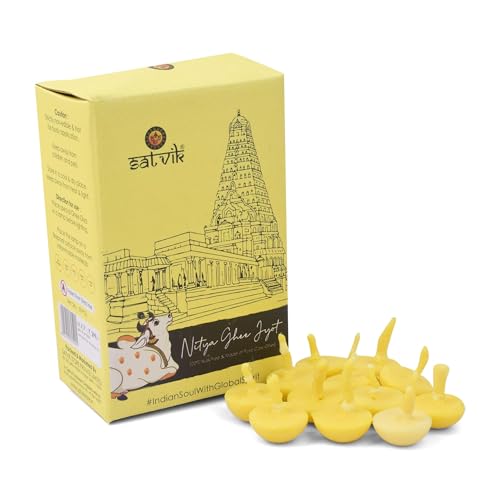 Thumbnail 2 de Satvik Pure 50 Pc Cow Ghee Wicks – Ready-made Cotton Wicks for Puja