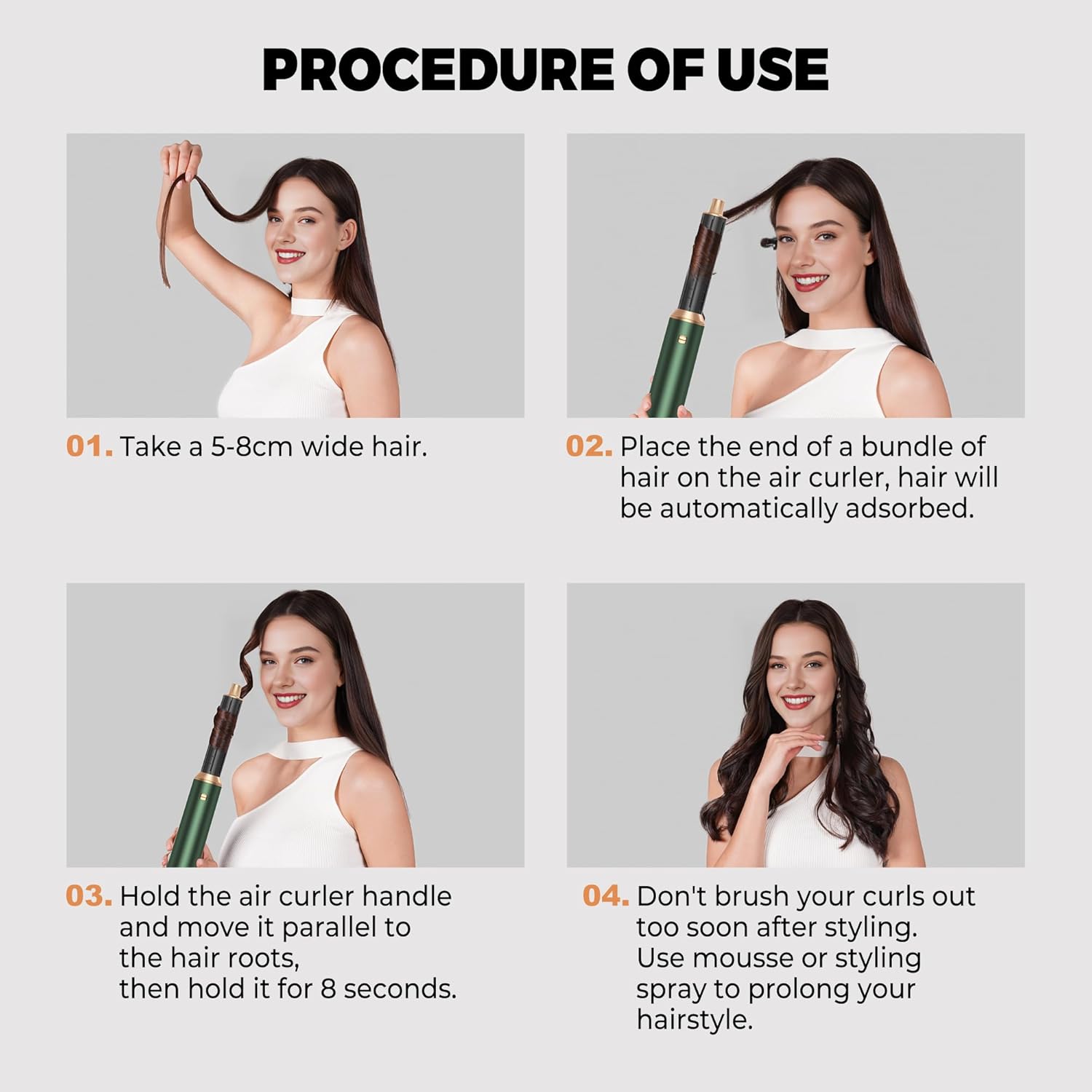 Thumbnail 4 de OKWRAP Asciugacapelli 5 in 1 – Hairstyler multifunzione con 5 testine intercambiabili