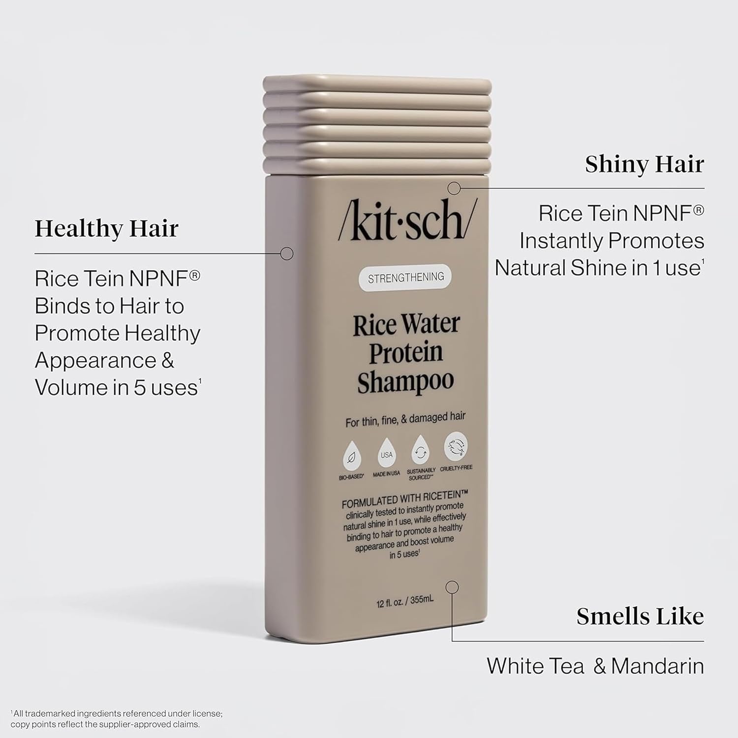 Detalle 2 de Kitsch Rice Water Shampoo and Conditioner Set with Hydrolyzed Rice Protein