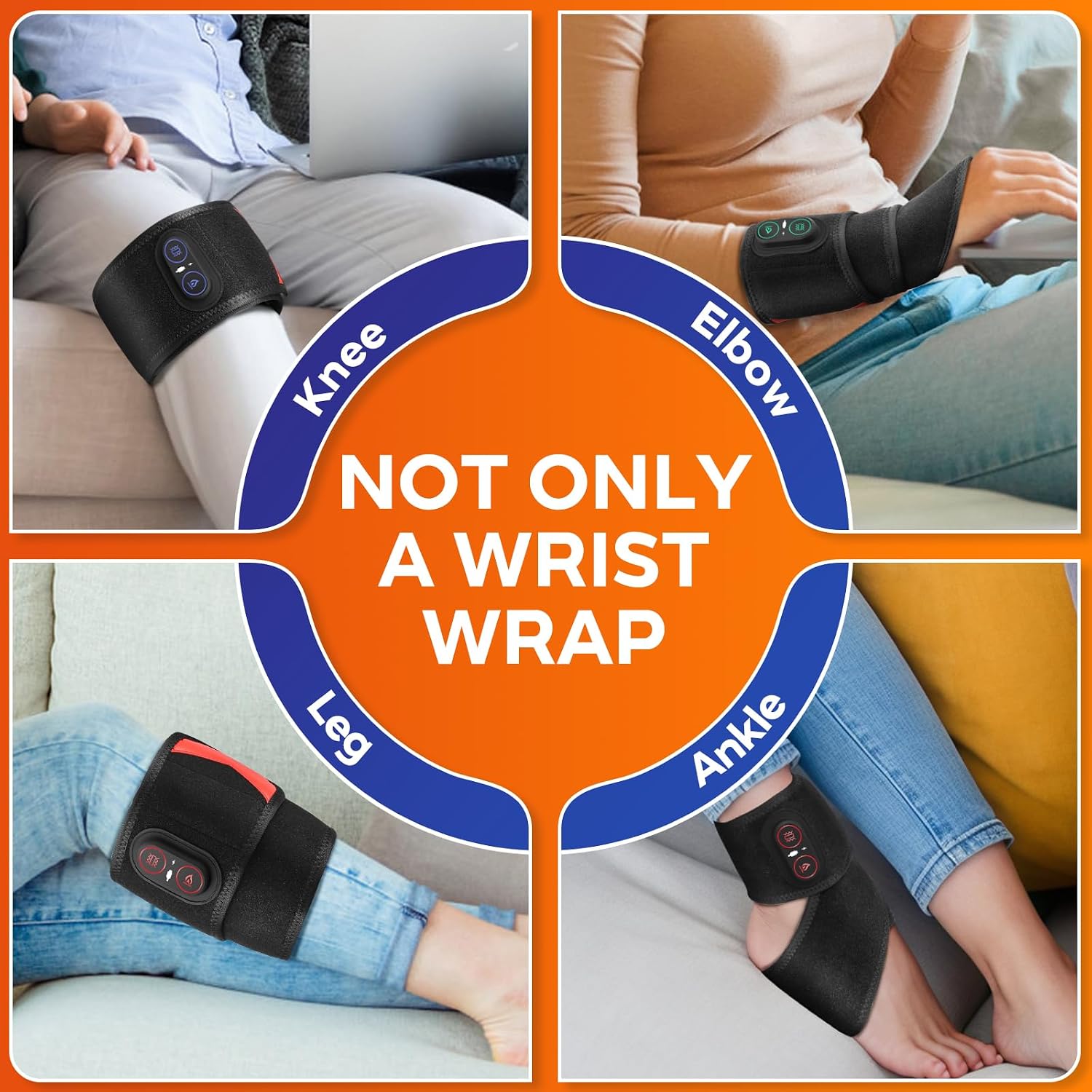 Detalle de Cordless Arm Heating Pad 3‑mode wrist brace