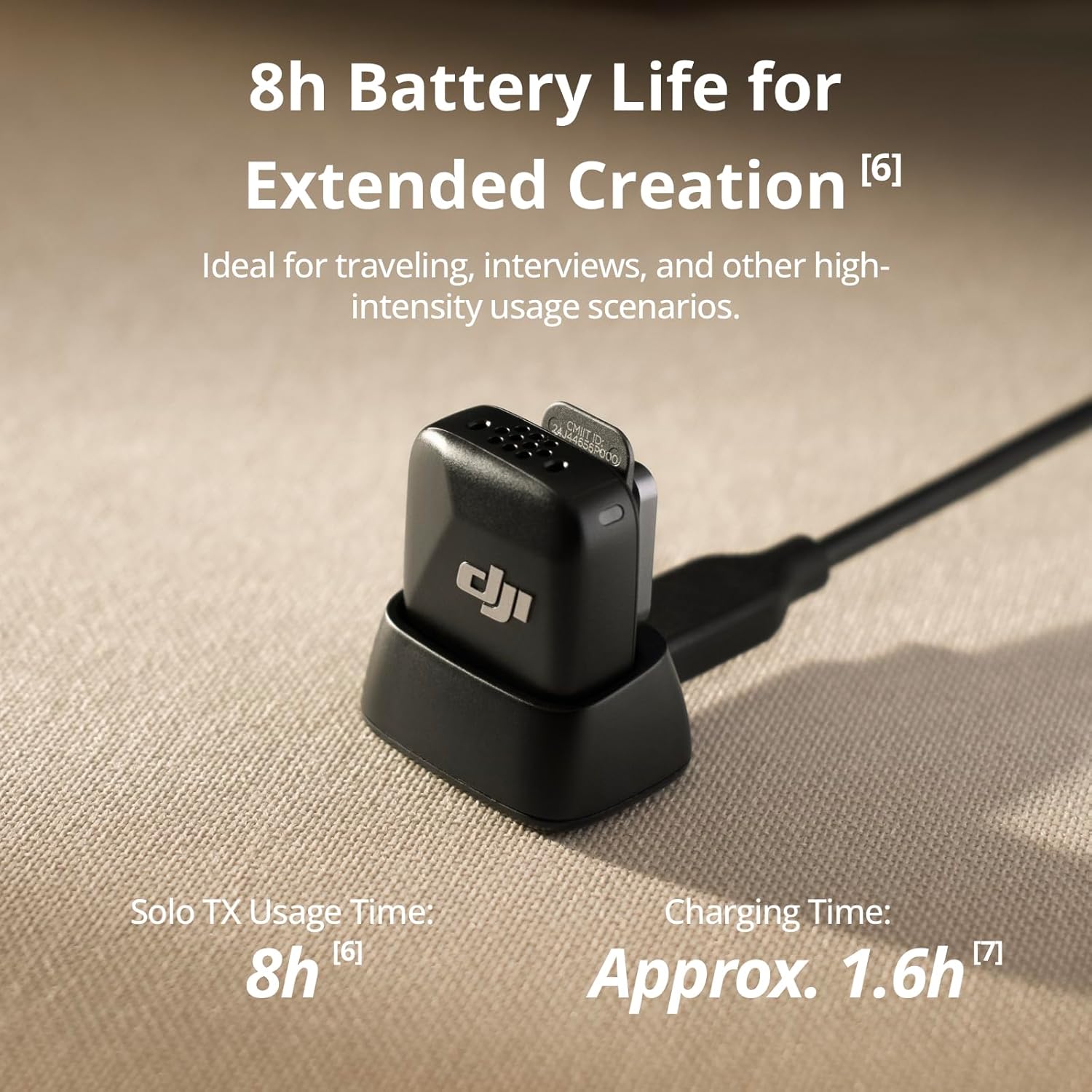 Detalle 2 de DJI Mic Mini Transmitter (Infinity Black) — Ultralight, Detail-Rich Audio