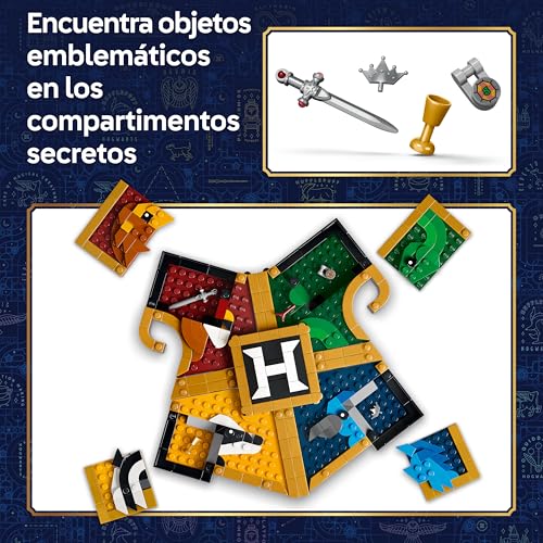 Detalle de LEGO Harry Potter Escudo de Casa de Hogwarts 76462 – Maqueta 3D y Decoración para la Habitación