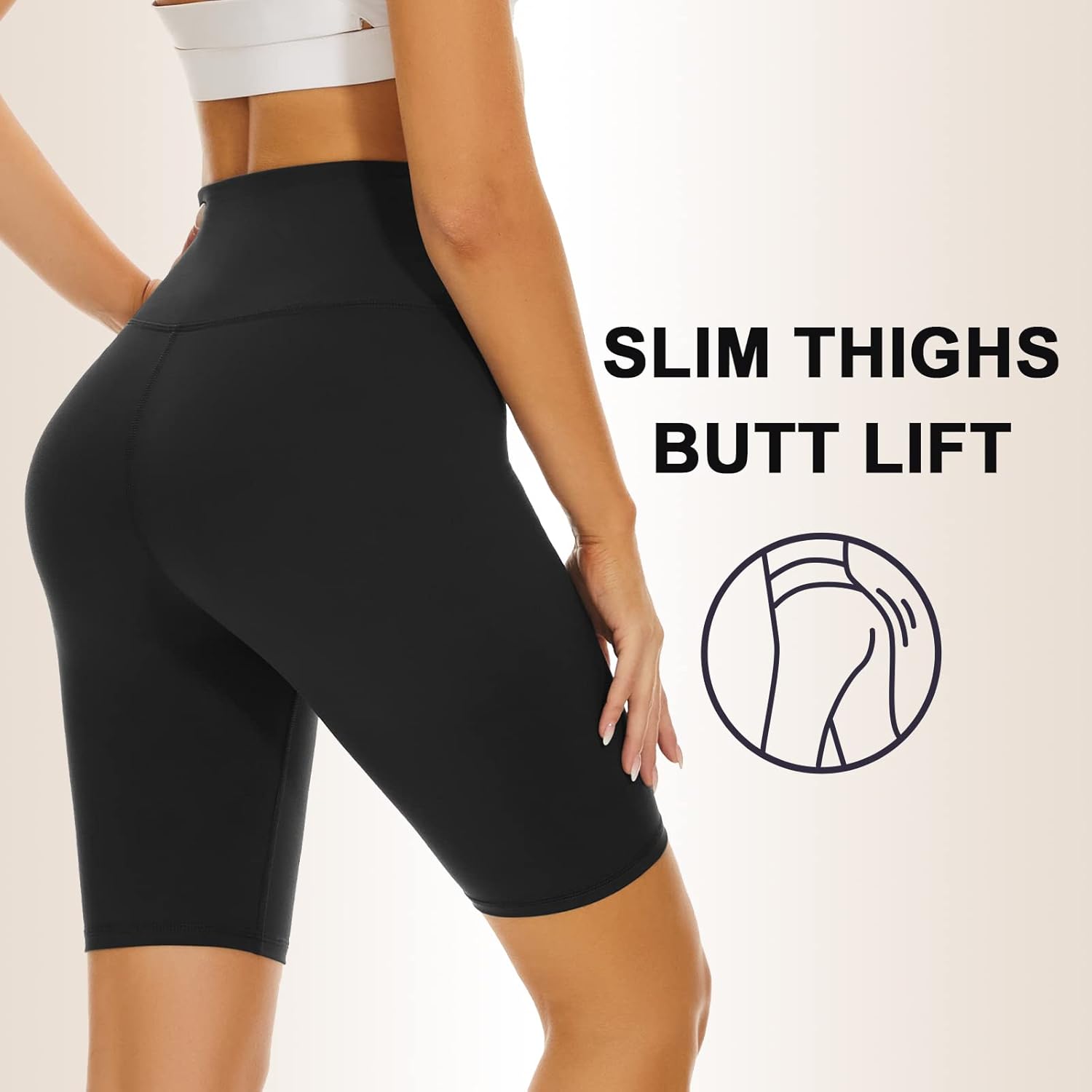 Thumbnail 3 de SIMIYA Power Stretch high-waist cycling shorts for women (yoga, gym & running)