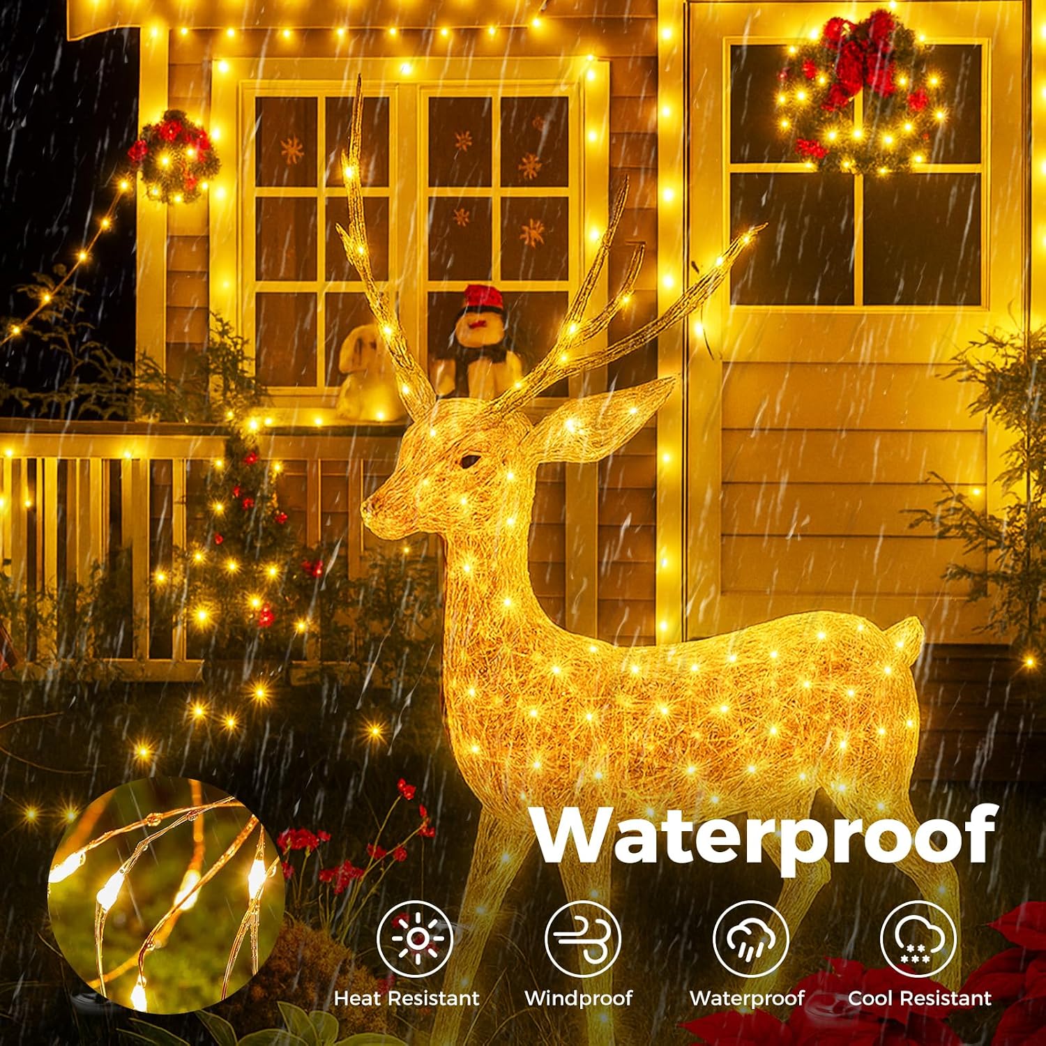 Thumbnail 2 de btfarm TL04-2AR Fairy Lights, 66 ft, 200 Warm White LEDs, Remote Control