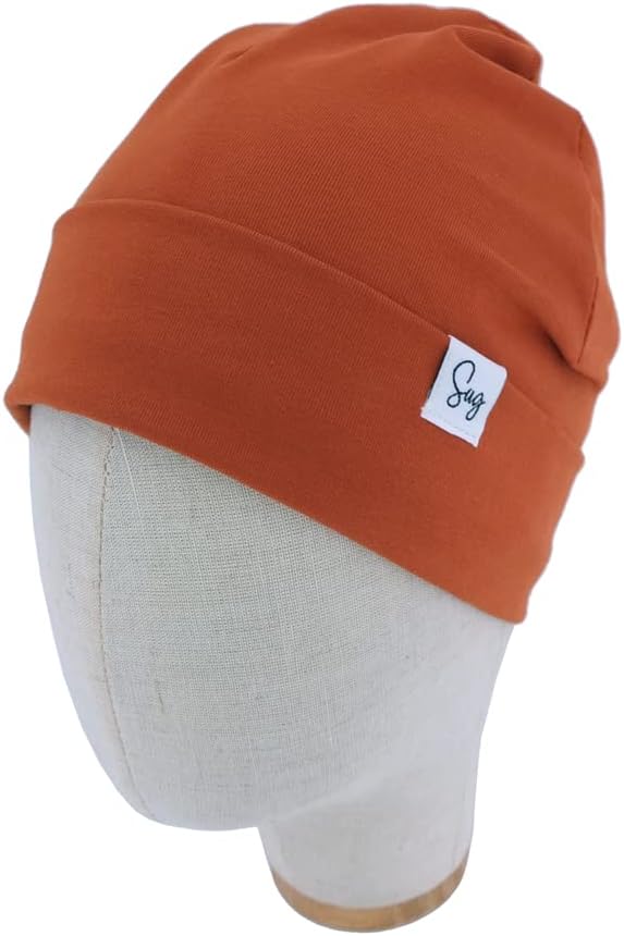 Detalle de Sugarmelon Lightweight Jersey Beanie Hat for Newborns and Toddlers (Silky Satin Lined)