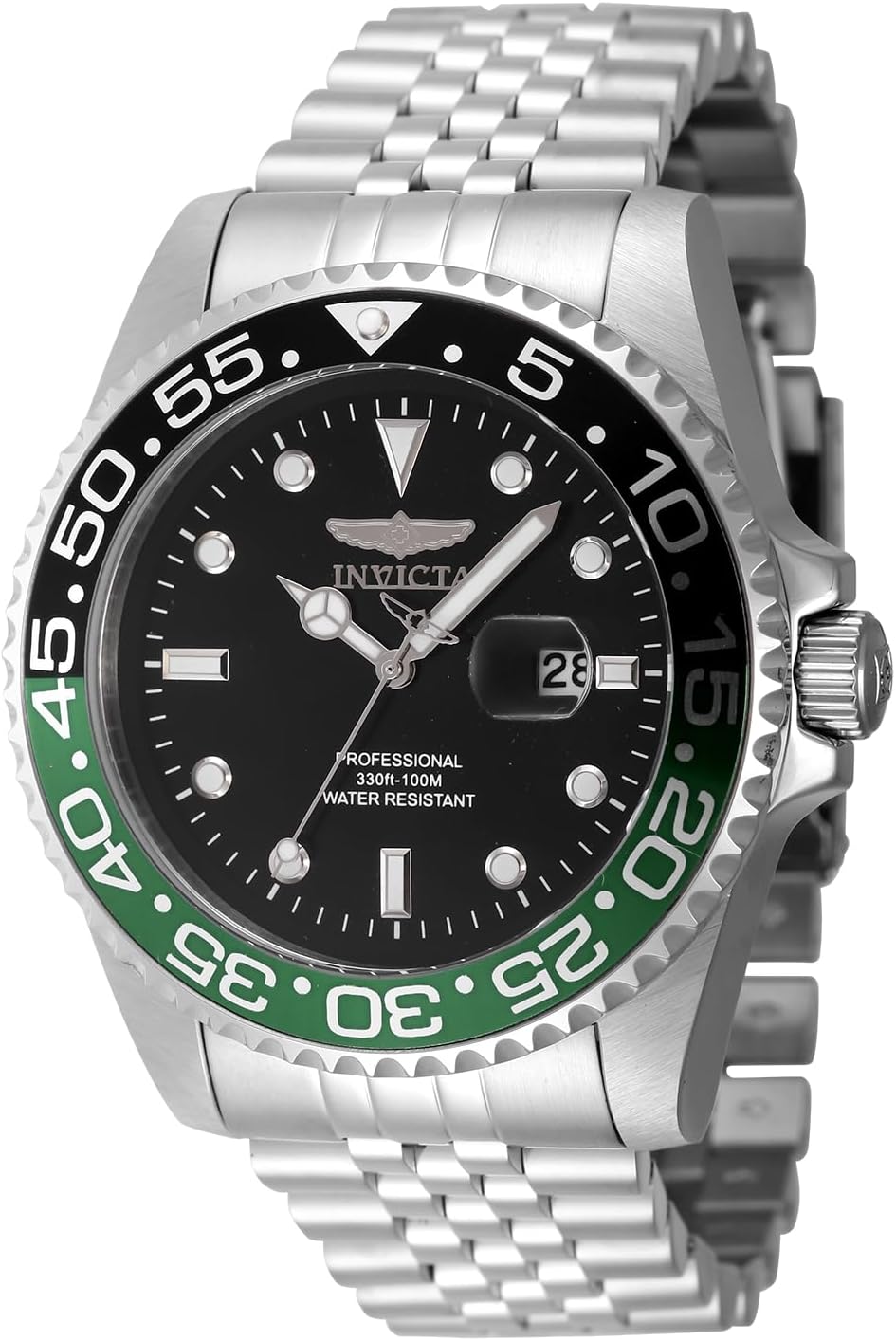 Detalle de Invicta Pro Diver 48387 Herren Uhr – 47 mm Edelstahl, schwarzes Zifferblatt, Quarzwerk, wasserdicht 10 bar