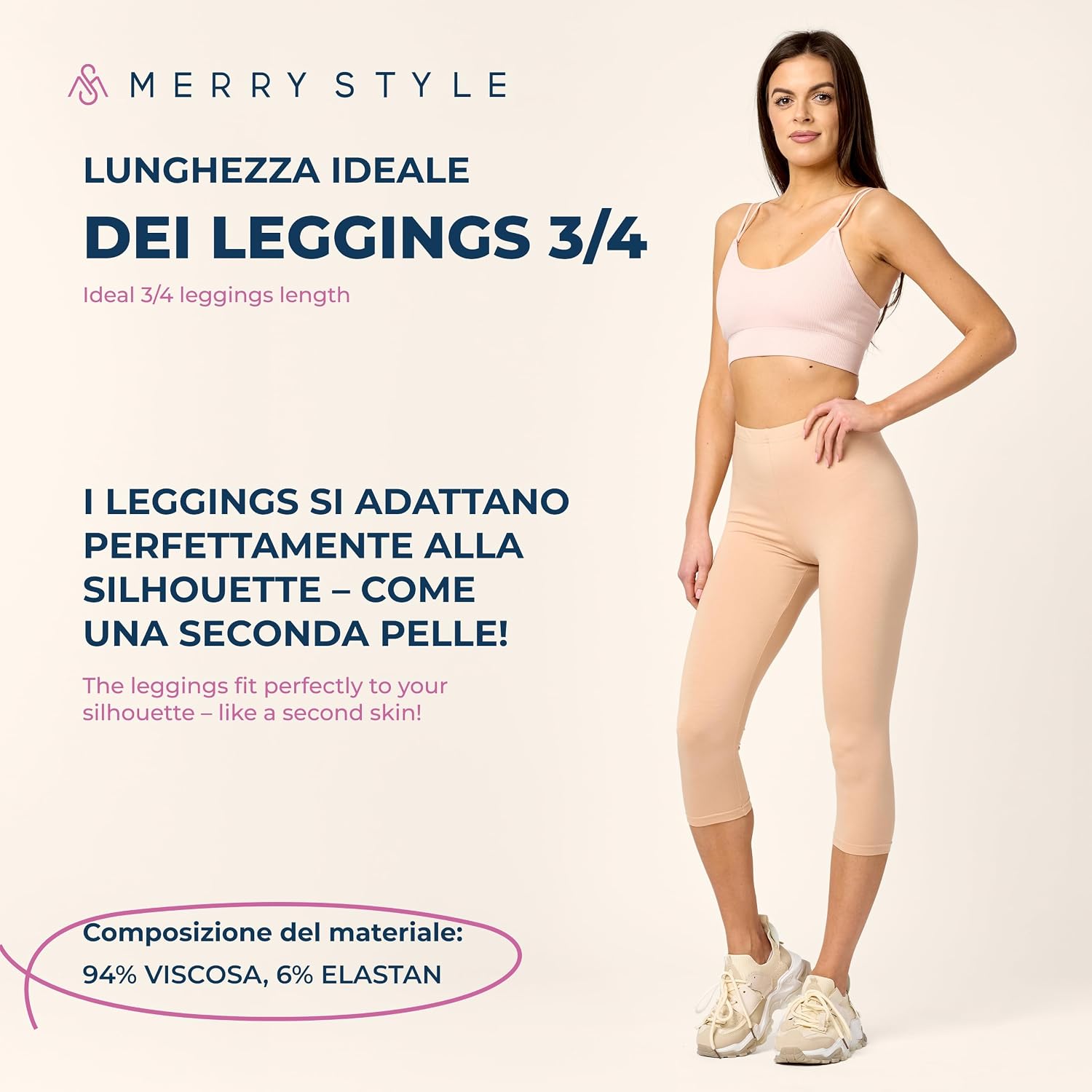 Thumbnail 1 de Merry Style Leggins Corti Donna 3/4 in viscosa traspirante MS10-144