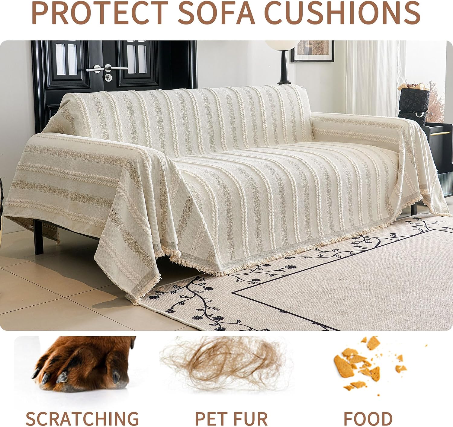 Thumbnail 5 de HAOMAIJIA TM-Cream 91x134 Sofa Cover ๐