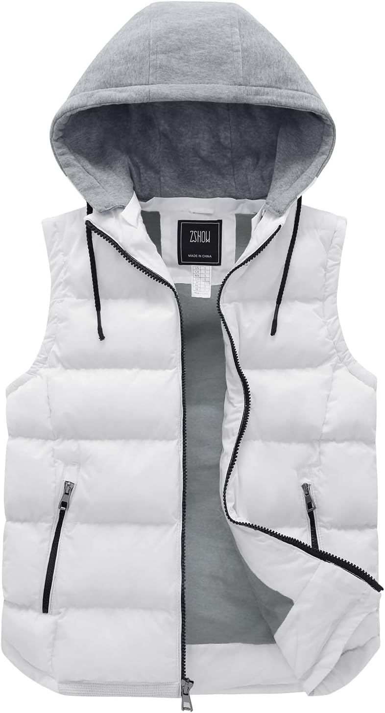 Detalle 2 de ZSHOW Men's Lightweight Hooded Padded Vest