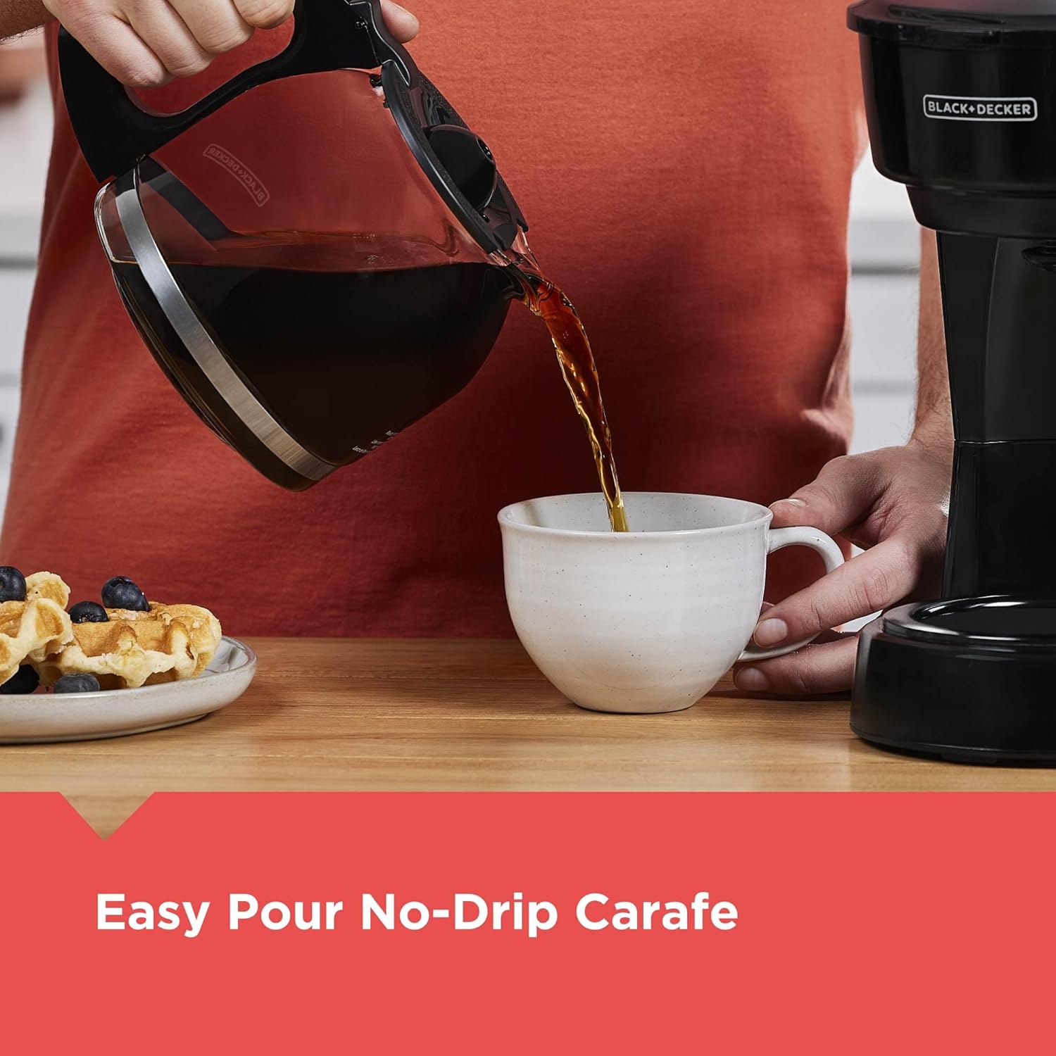 Detalle 2 de BLACK+DECKER 12-Cup Coffee Maker with Vortex Technology and Sneak-A-Cup