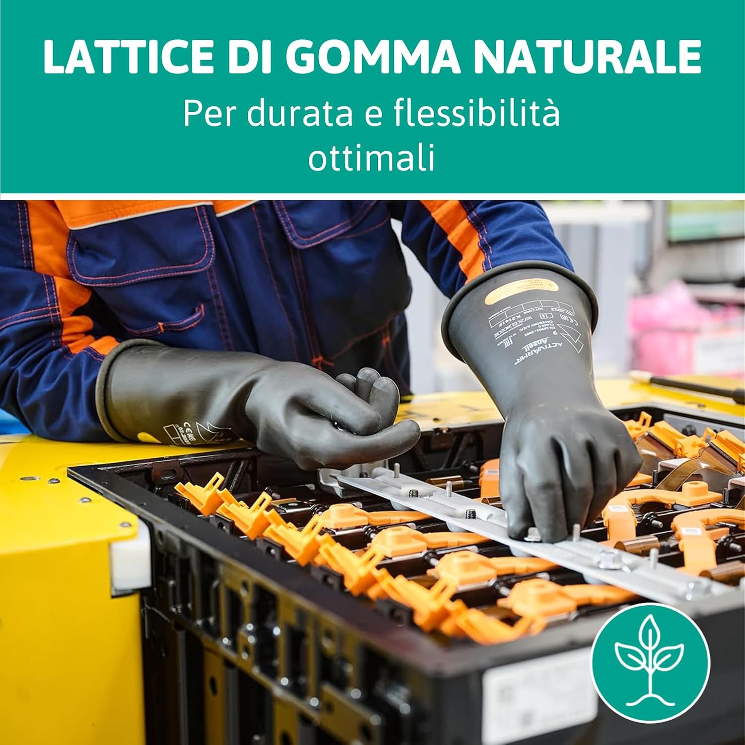 Thumbnail 3 de Ansell ActivArmr Guanti Dielettrici per Elettricisti, Classe 00 (Fino 500V) – 28 cm, Taglia M, Nero