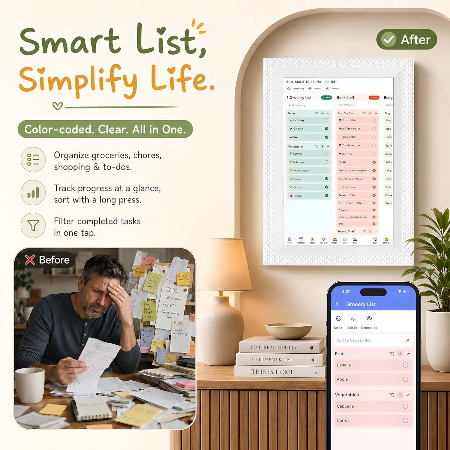 Detalle de FORC Digital Family Calendar, 10.1-inch
