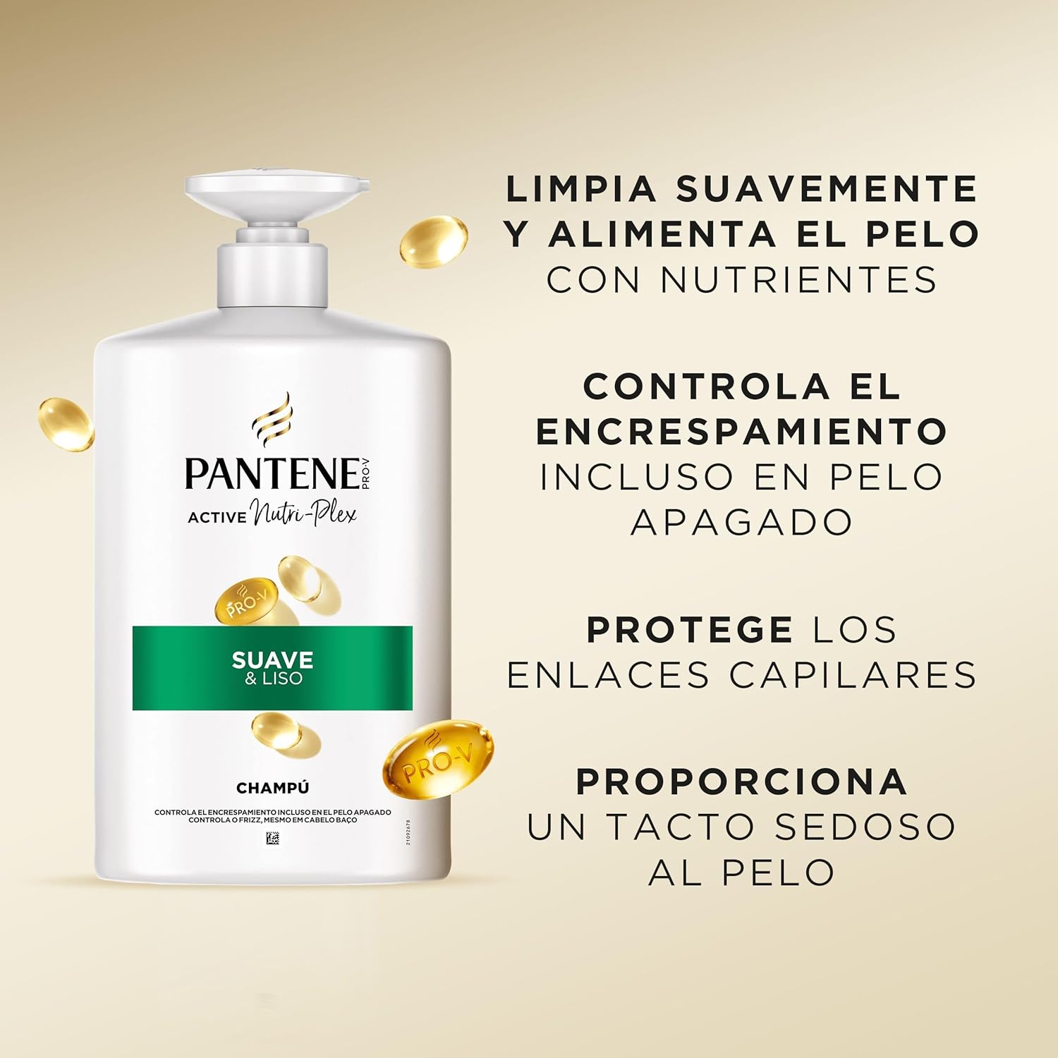 Thumbnail 3 de Pantene Pro-V Suave y Liso champú 2×1000 ml 💇‍♀