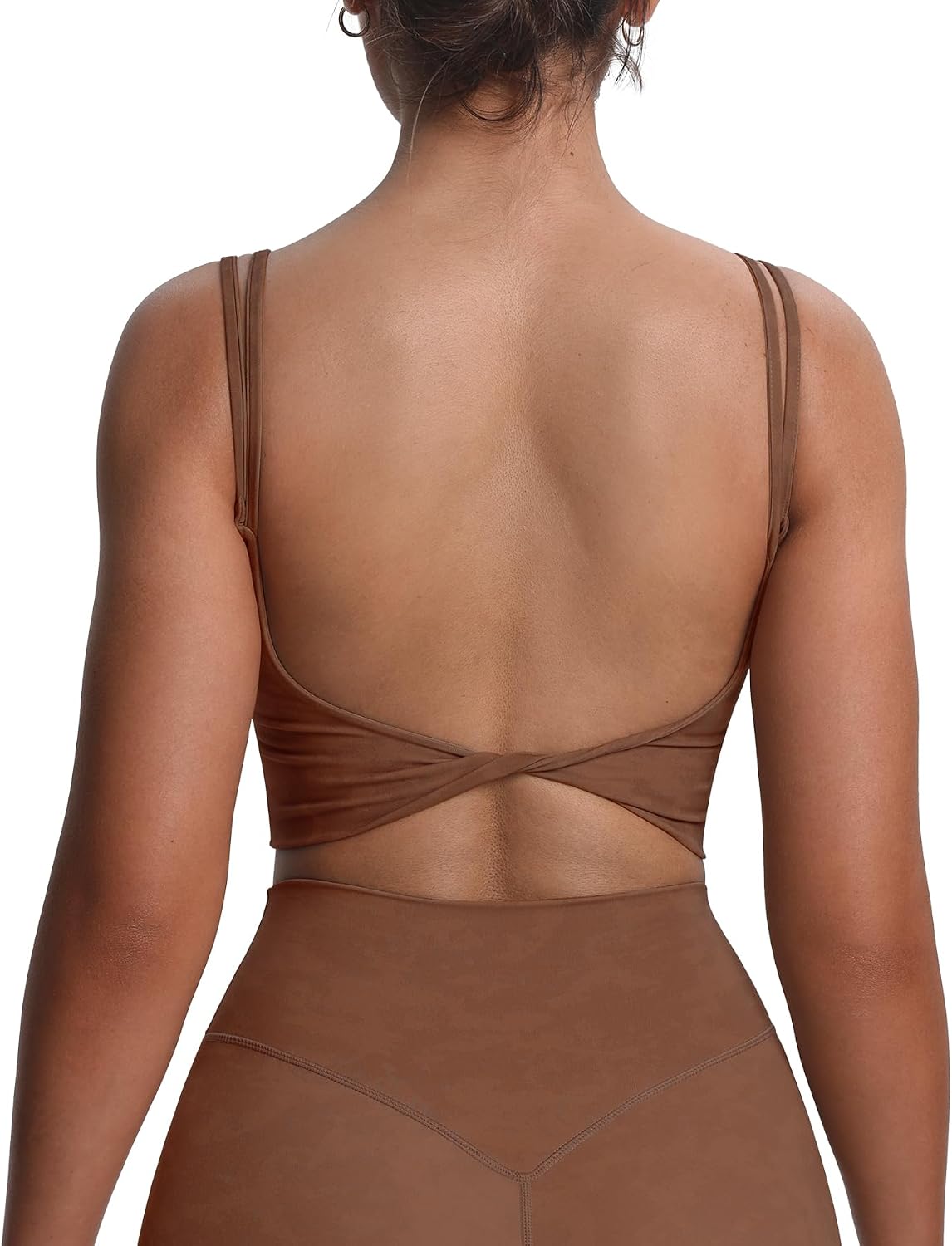Detalle de Aoxjox Women's Twist-Back Sports Bra