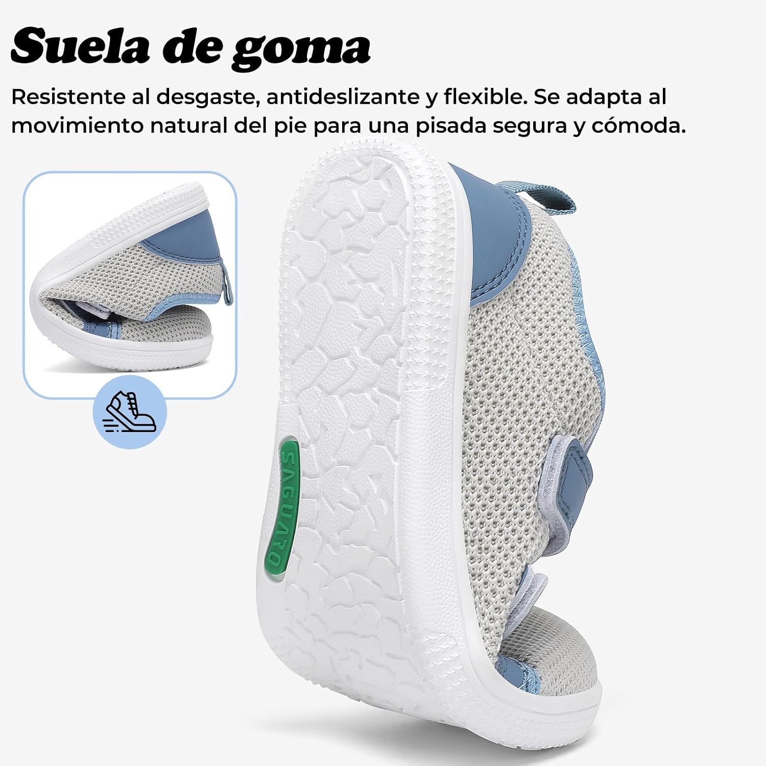 Thumbnail 5 de SAGUARO Zapatillas Barefoot Niños Zero‑Drop Gr.25-35