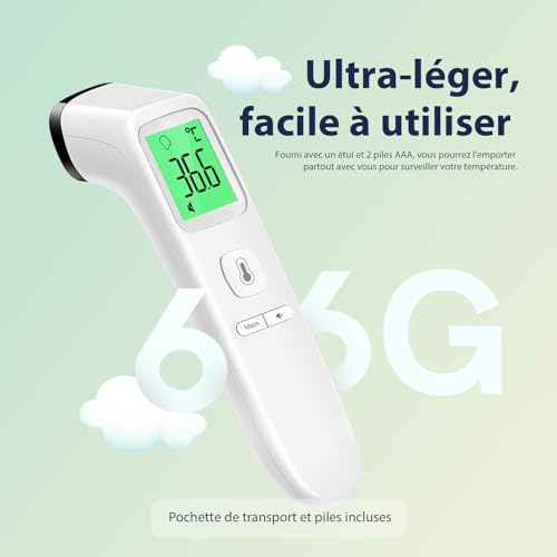 Thumbnail 6 de Viproud Thermomètre Frontal Sans Contact – Mesure rapide et fiable pour toute la famille