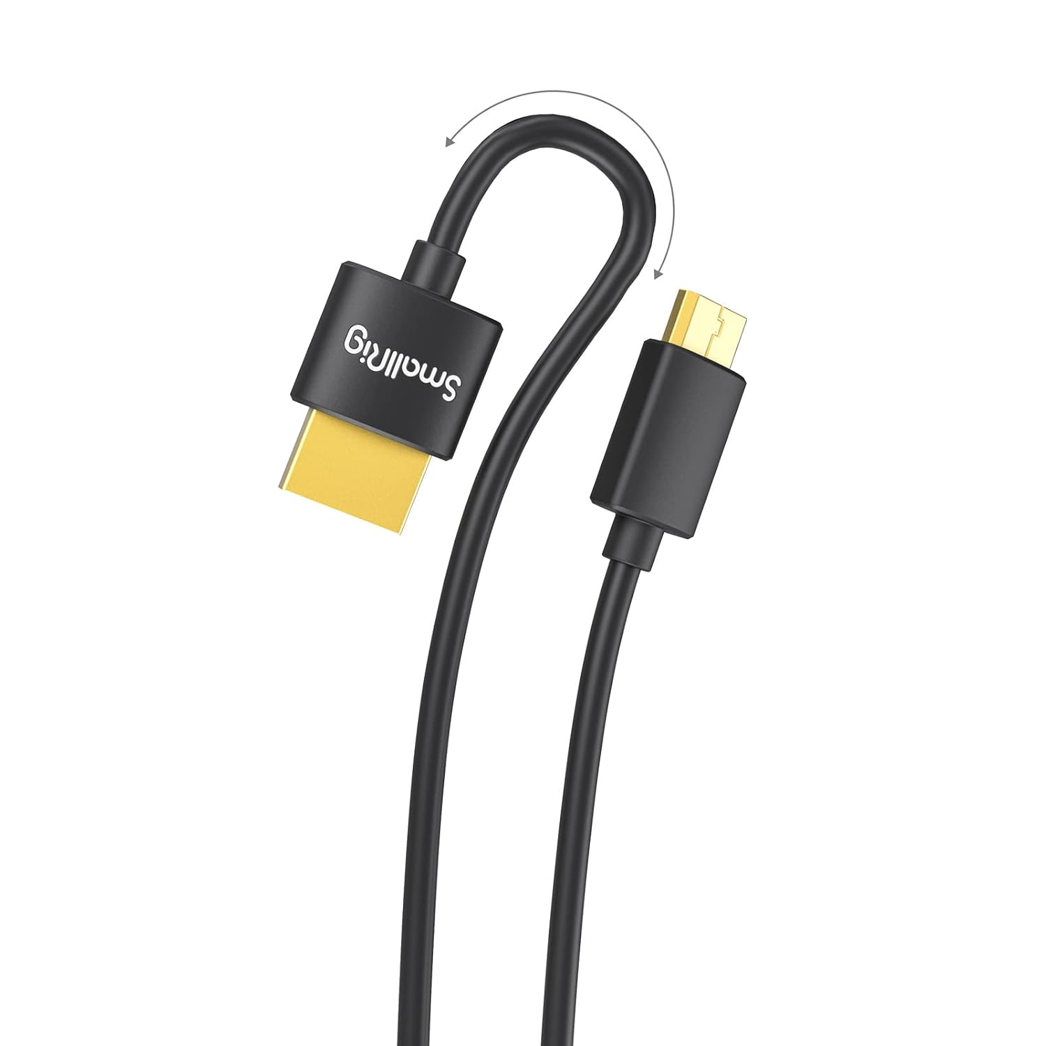 Detalle de SMALLRIG 3040 kabel HDMI 2.0 4K 60 Hz, 35 cm, złącza C–A