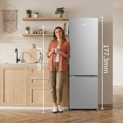 Thumbnail 6 de Comfee' 262L – Réfrigérateur-congélateur 197L+65L en Acier Inoxydable, silence et rangement optimisé