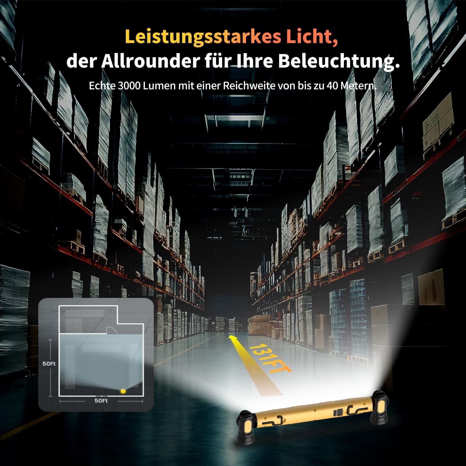 Thumbnail 5 de Werkstattlampe 3000LM 5200mAh LED Akku