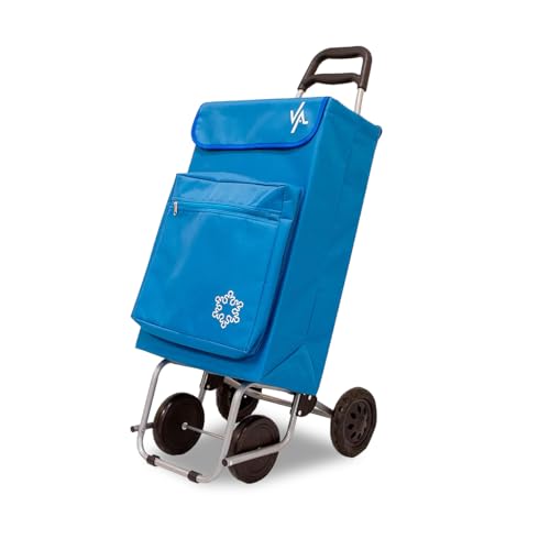 Detalle de Amig Carro de la Compra de 4 Ruedas con Bolsillo Térmico – Capacidad 48 L y 15 kg