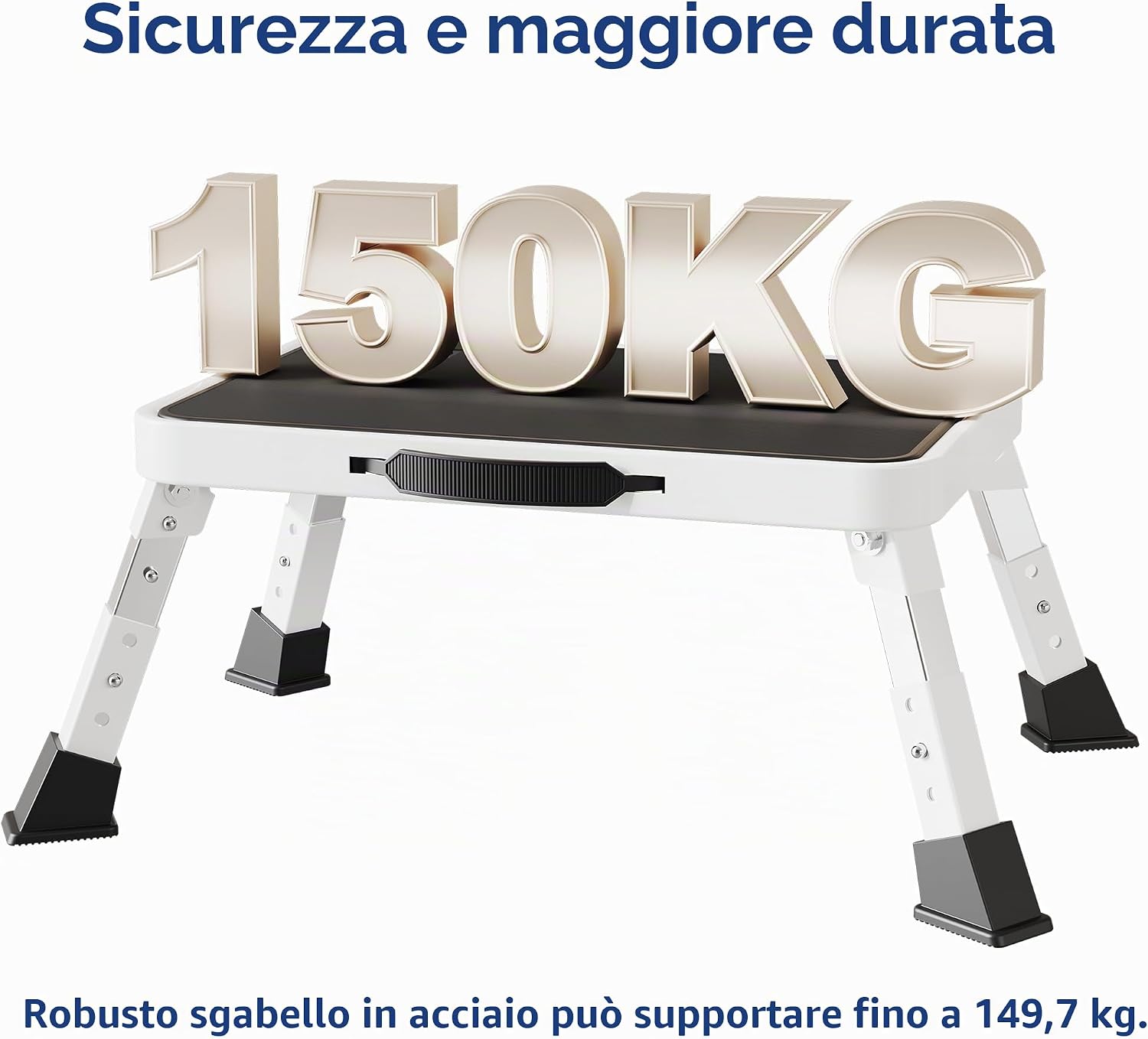 Detalle de BONTEC Sgabello pieghevole regolabile 3 livelli