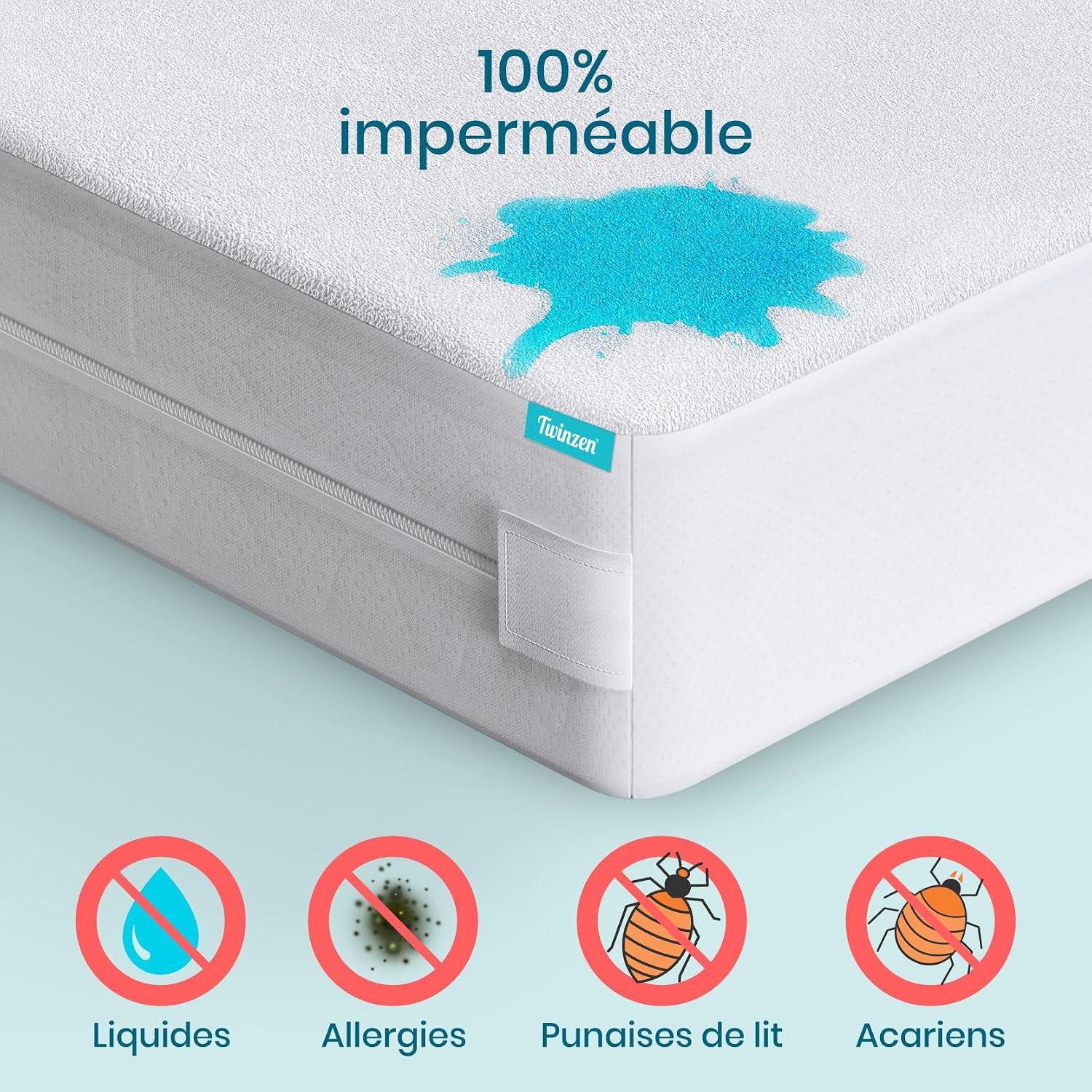 Thumbnail 2 de Twinzen Housse Matelas 140x200 cm