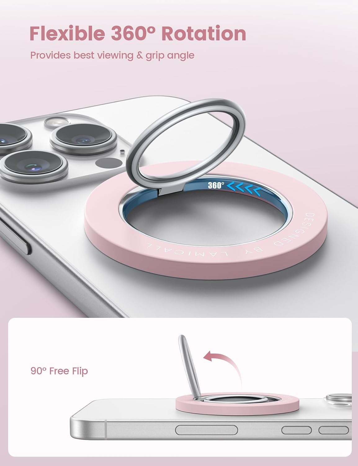 Detalle de Lamicall 360 Rotating MagSafe Phone Ring Holder 1