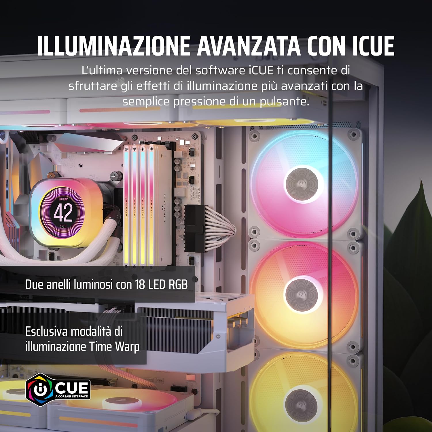 Thumbnail 3 de CORSAIR iCUE LINK LX120-R RGB 120mm Ventole PWM 3 pezzi