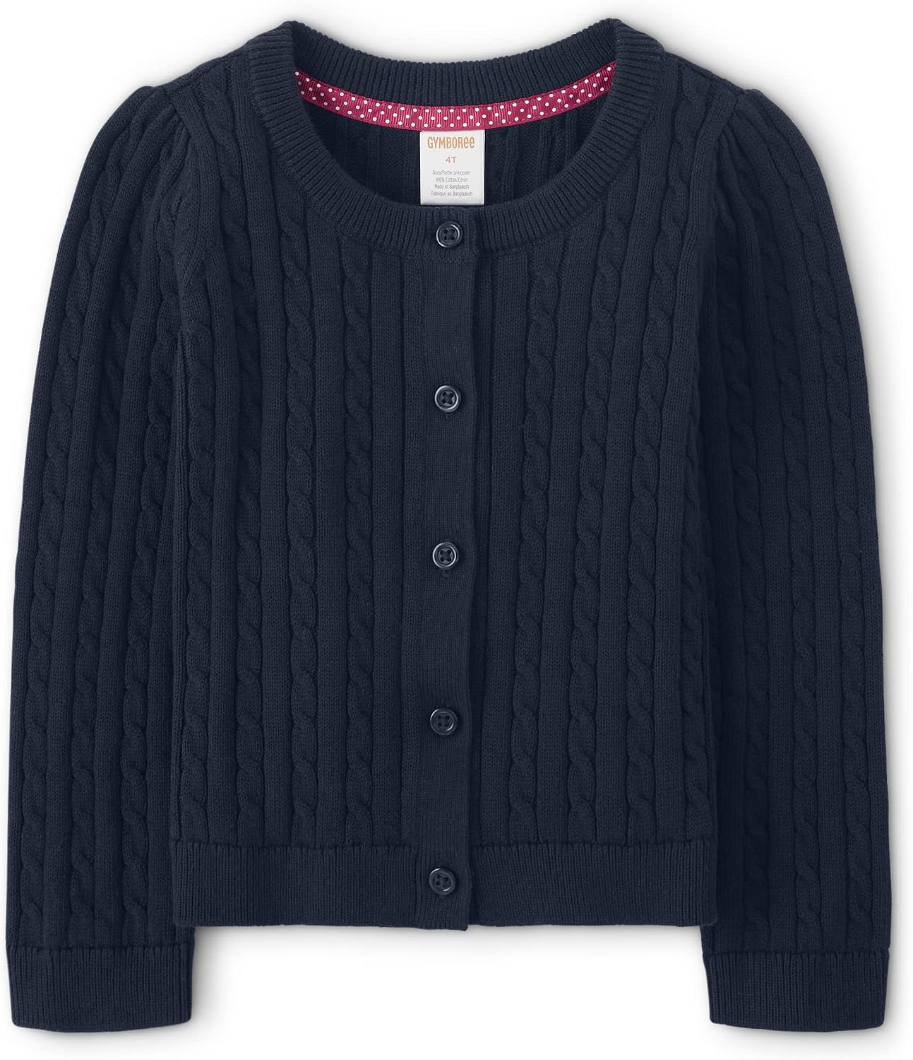 Detalle de Gymboree 3045458 Girls’ Long-Sleeve Cable-Knit Button-Front Cardigan