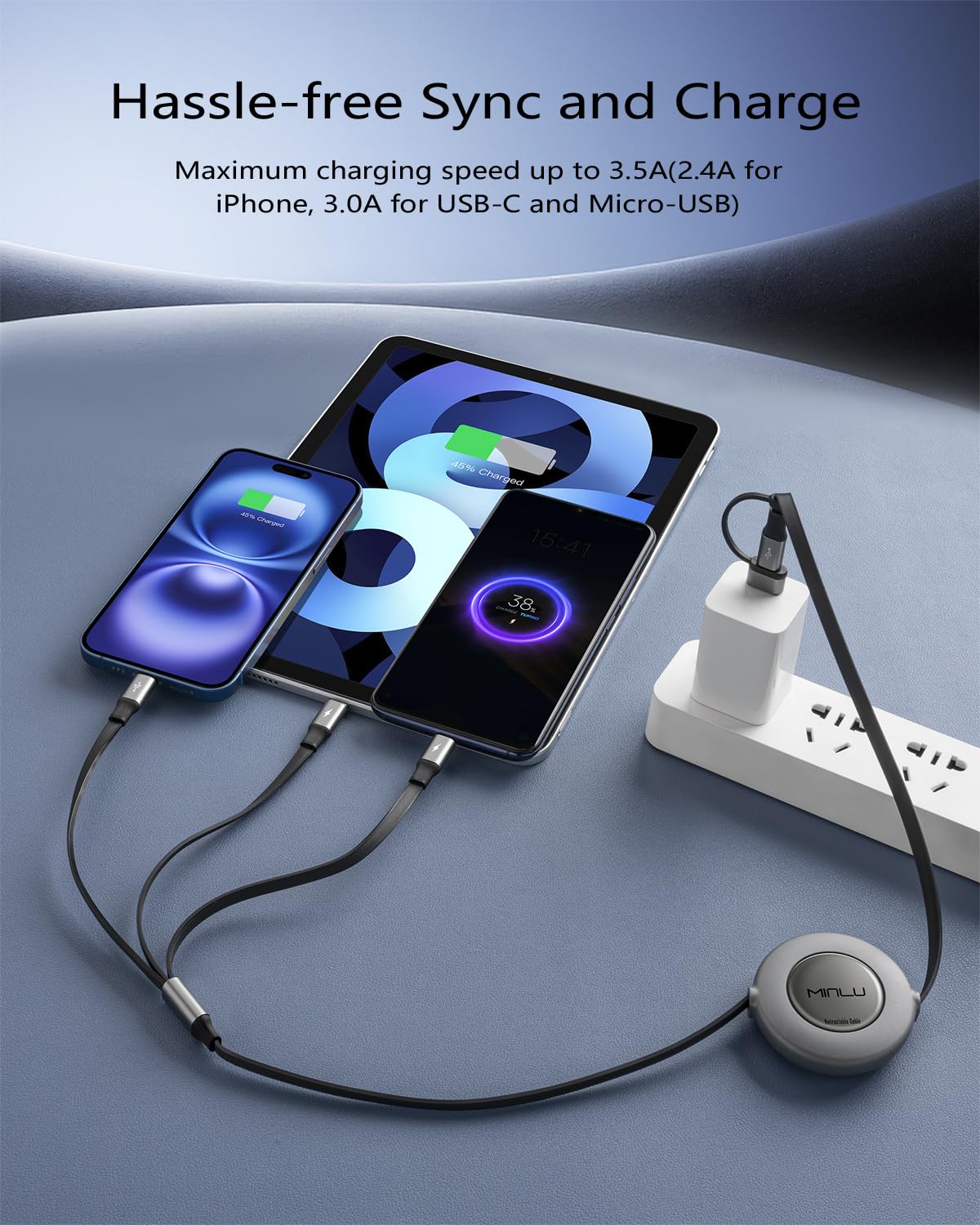 Detalle 2 de Minlu Multi USB Kabel 1,2 m