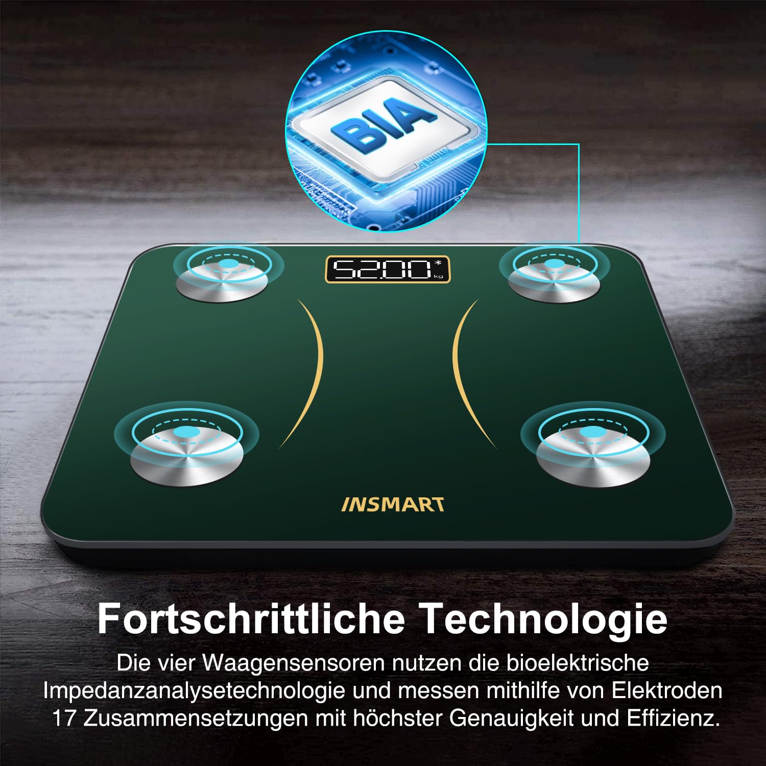 Thumbnail 2 de INSMART Personenwaage Digital – Bluetooth Körperdatenwaage mit umfassender Analyse
