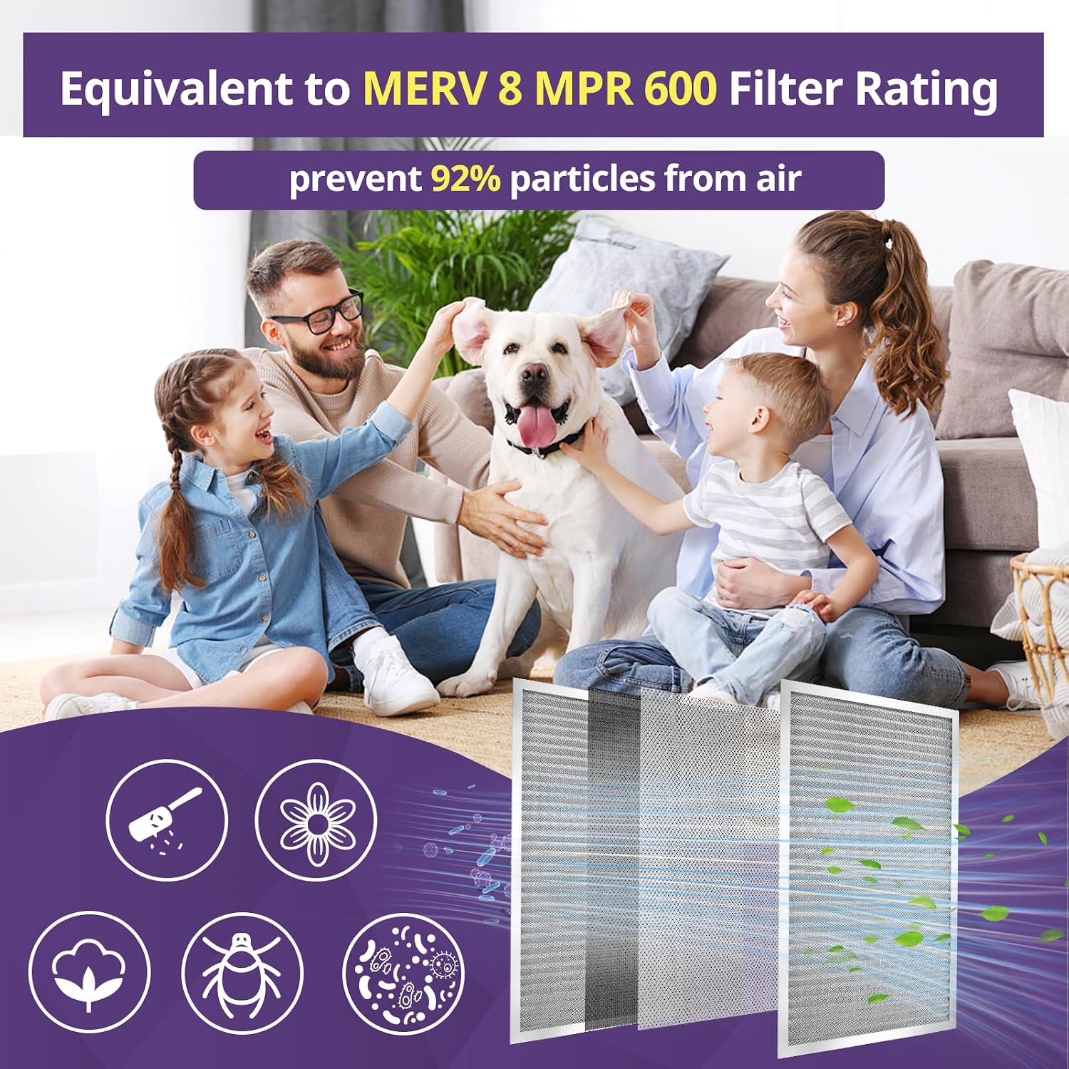 Detalle de Nexiview RB1 14x14x1 MERV 8 Reusable Electrostatic Furnace Filter