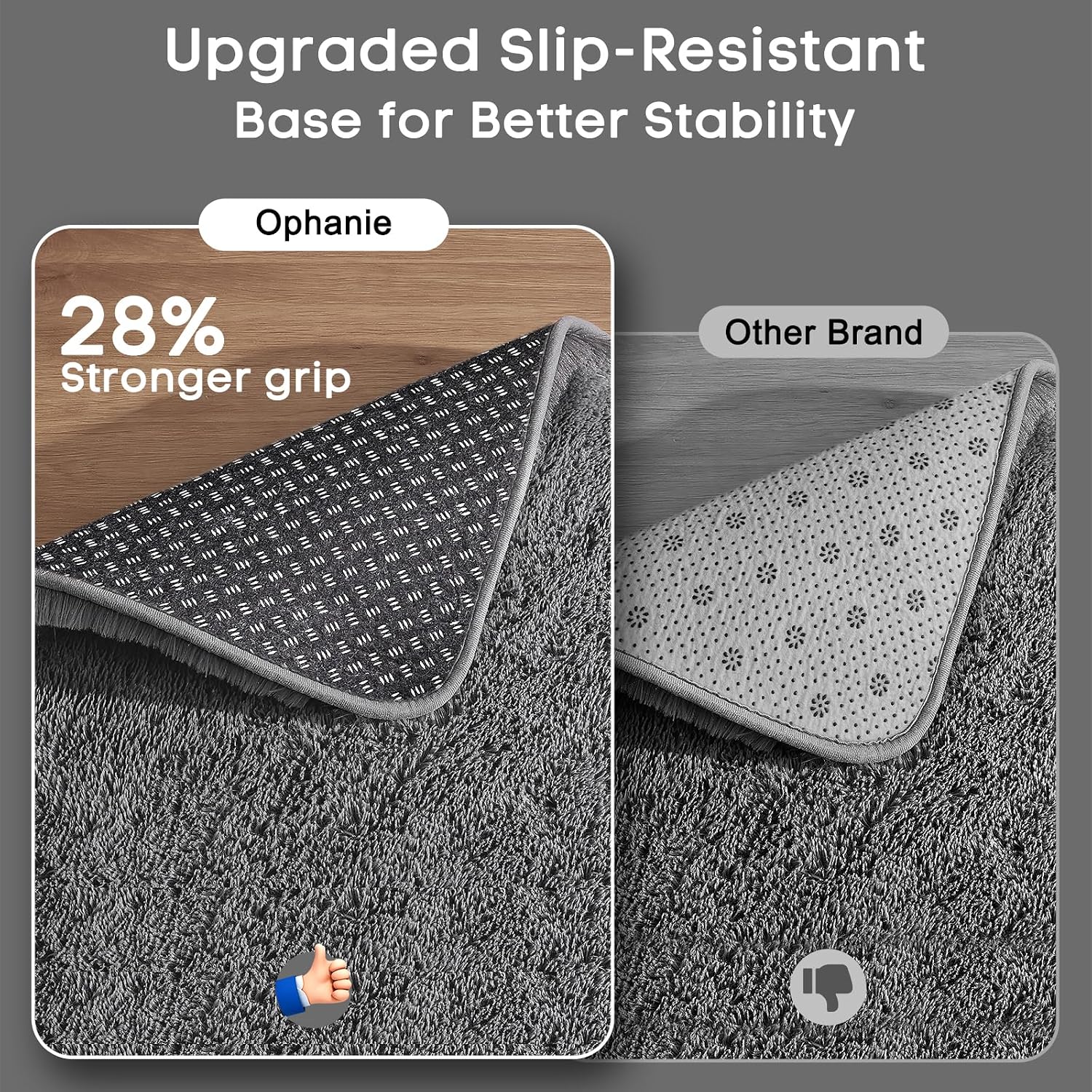 Thumbnail 3 de Ophanie Area Rug 9x12 Gray Shag ๐