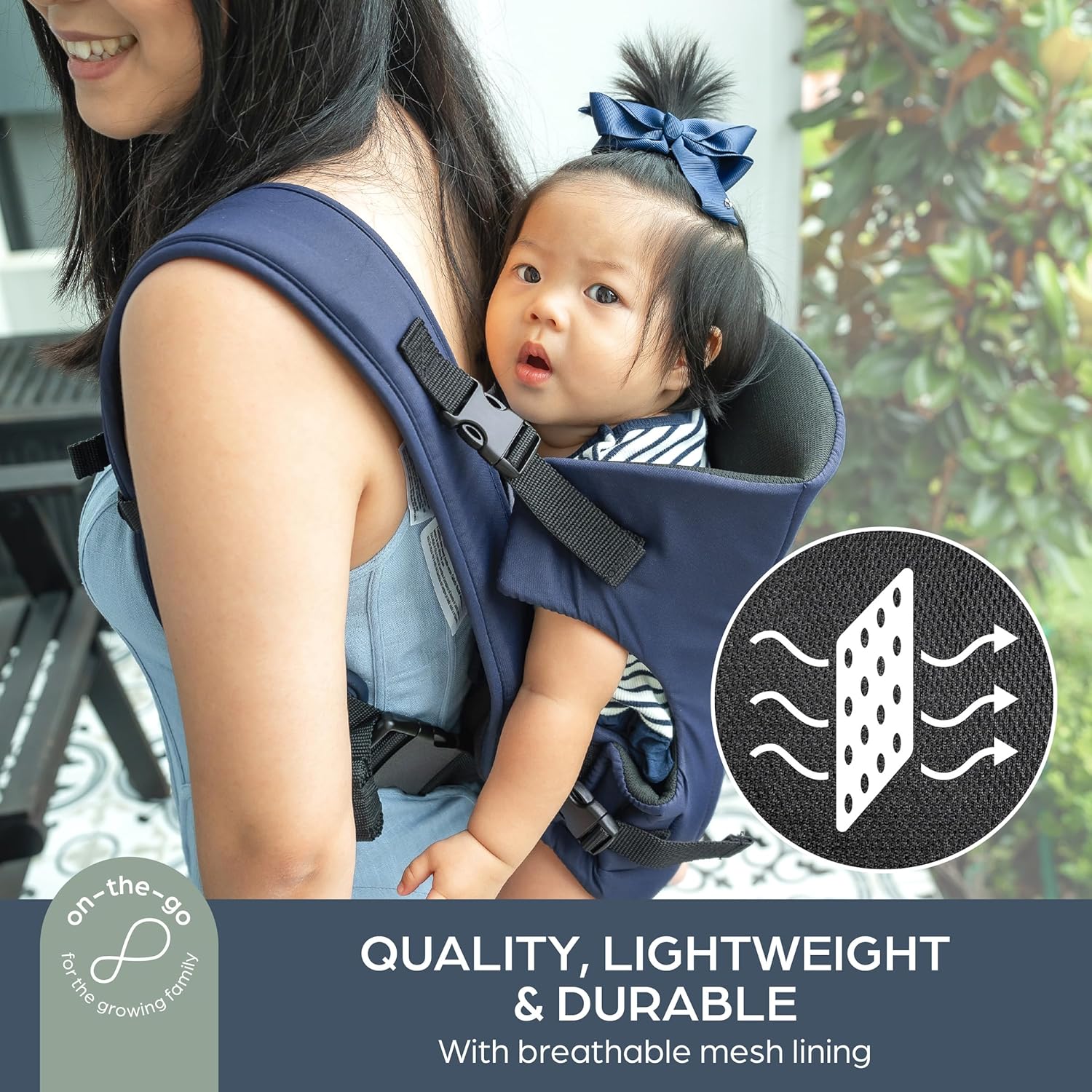 Thumbnail 2 de Dreambaby On-The-Move 3-in-1 Baby Carrier (Facing In, Facing Out, Backpack Carry) – Lightweight & Breathable