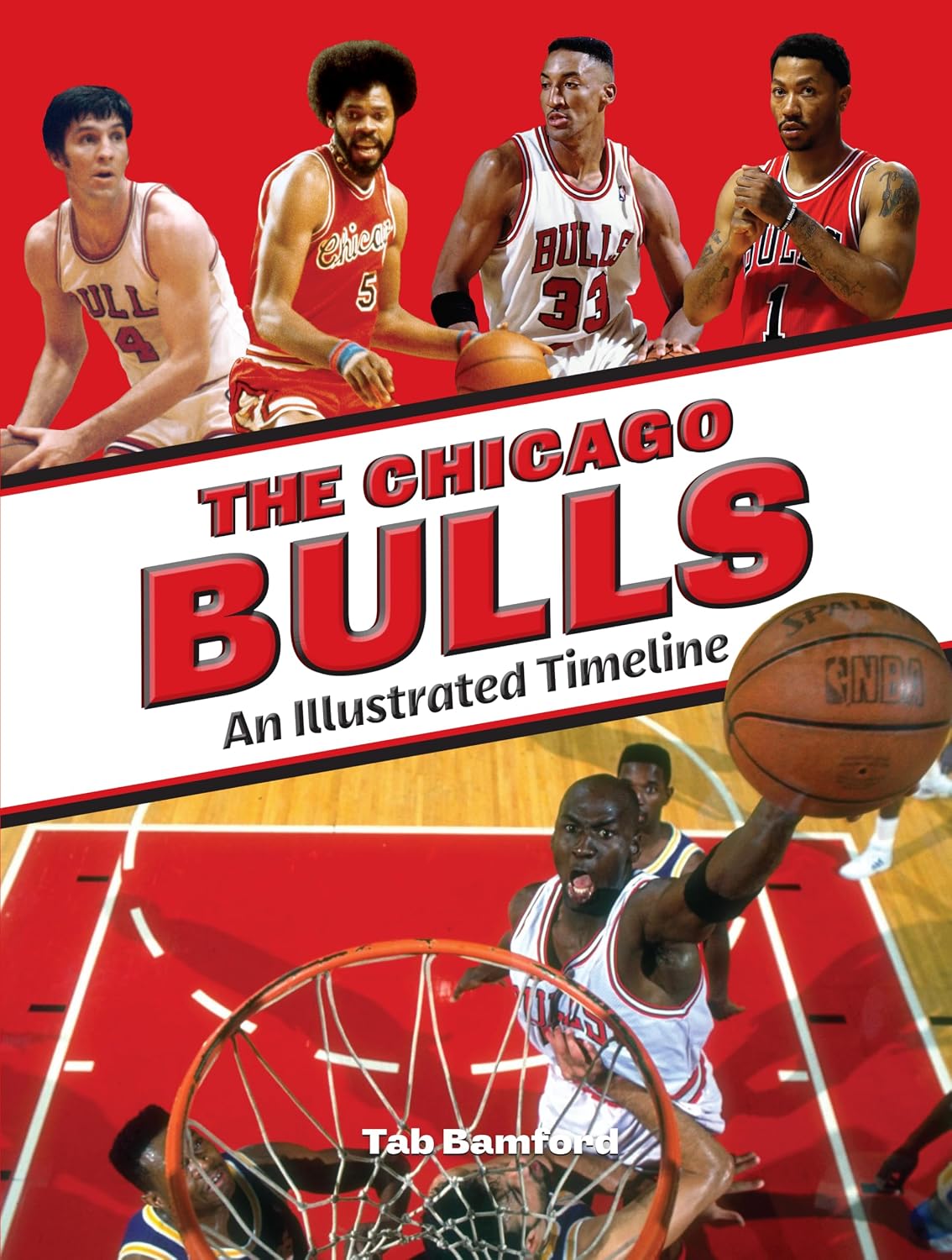 Detalle de Chicago Bulls: An Illustrated Timeline Hardcover Book by Tab Bamford