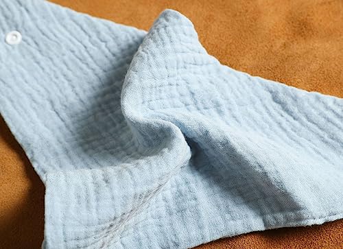 Detalle de SLOSH Baberos Bebe Recien Nacido Algodón - 12 Unidades, sin plástico y con botones ajustables
