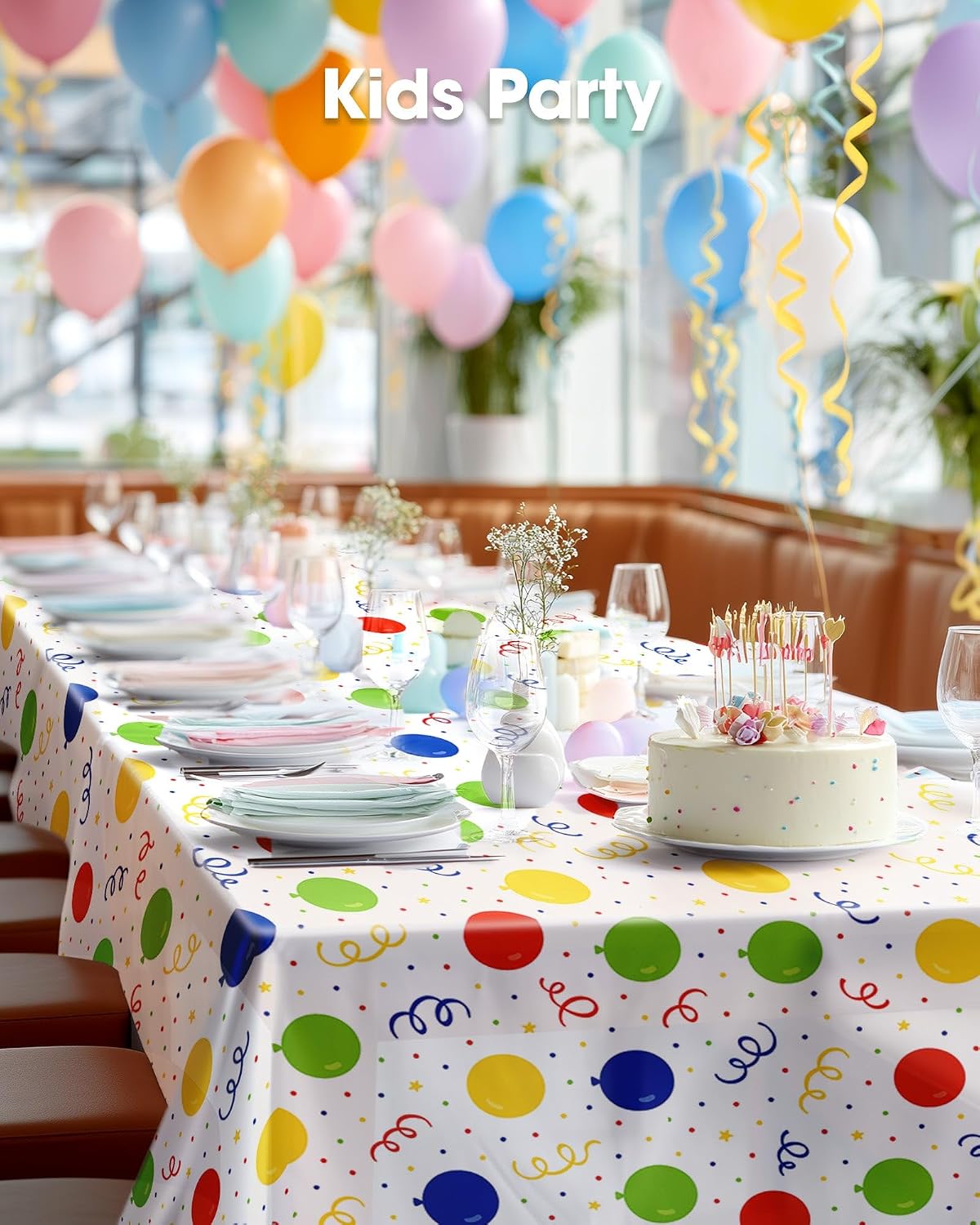 Thumbnail 5 de Pureegg Disposable Plastic Tablecloth 54 x 108 in