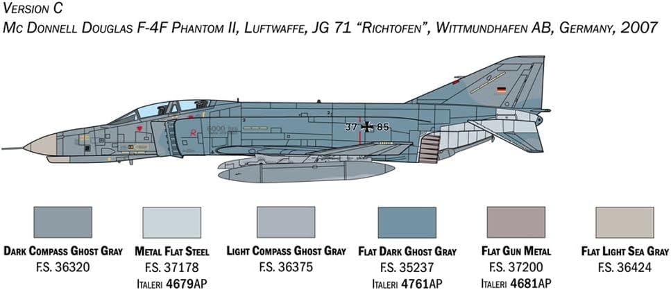 Detalle 2 de Italeri 1448S 1:72 F-4E/F Phantom II – plastikowy model do sklejania