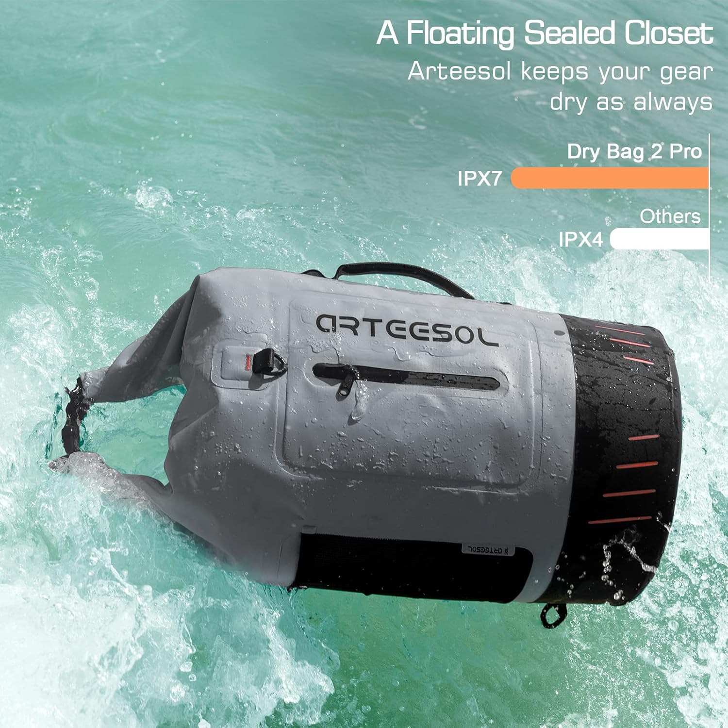Detalle de Dry Bag Upgraded 45L/40L/30L/20L multifunction waterproof dry sack for paddleboarding, kayaking and more