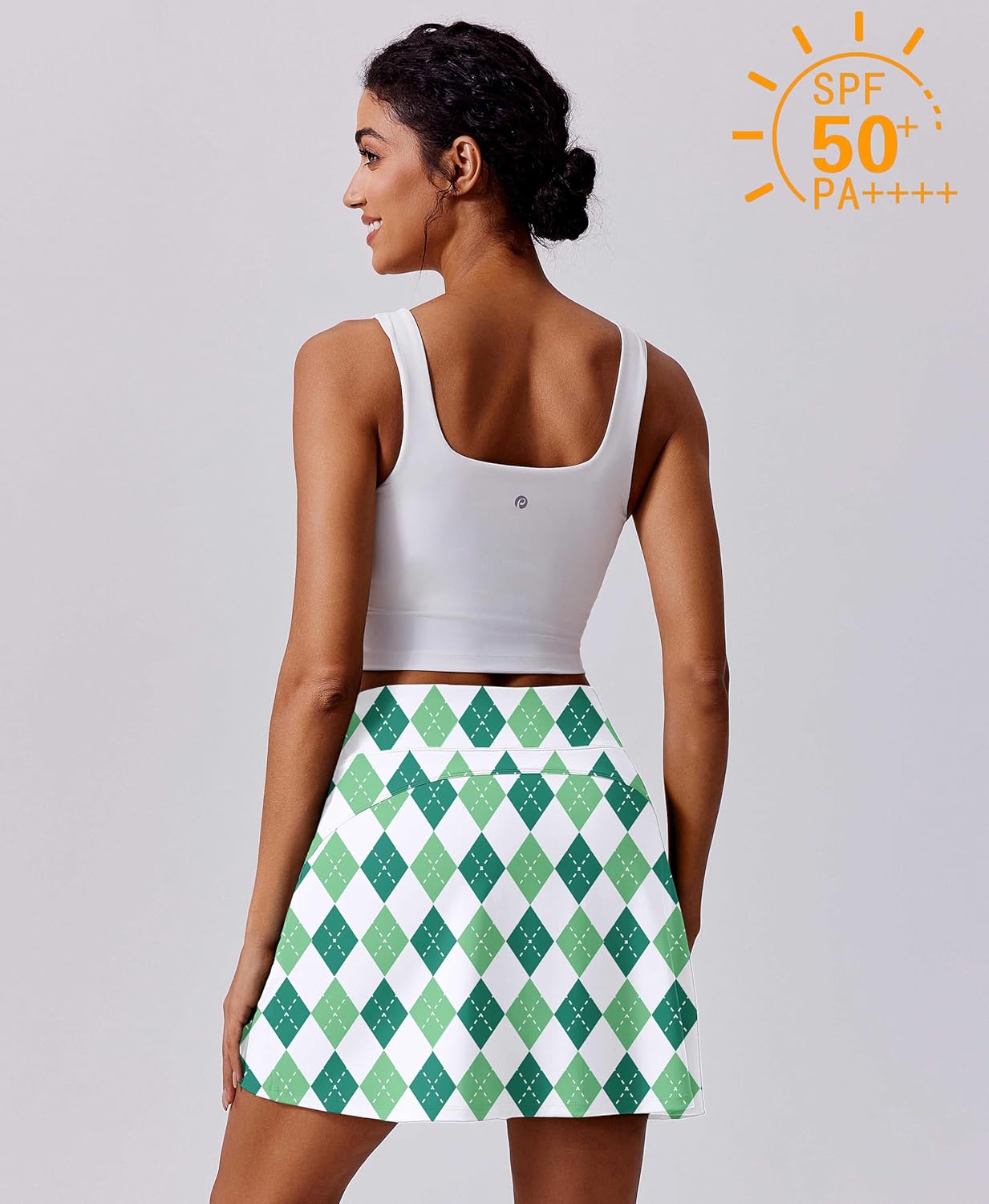 Thumbnail 1 de PINSPARK 17" High-Waisted Golf Skorts for Women with UPF 50+ and 4 Pockets